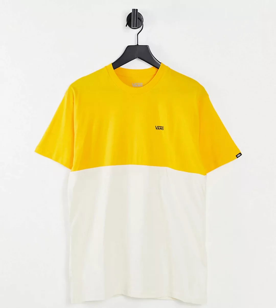 Vans – T-Shirt mit Farbblock-Design in Gelb/Creme, exklusiv bei ASOS günstig online kaufen