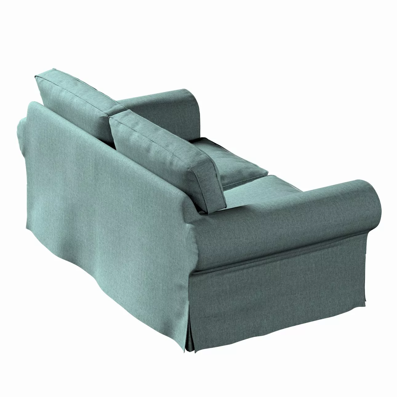 Bezug für Ektorp 2-Sitzer Sofa nicht ausklappbar, grau- blau, Sofabezug für günstig online kaufen