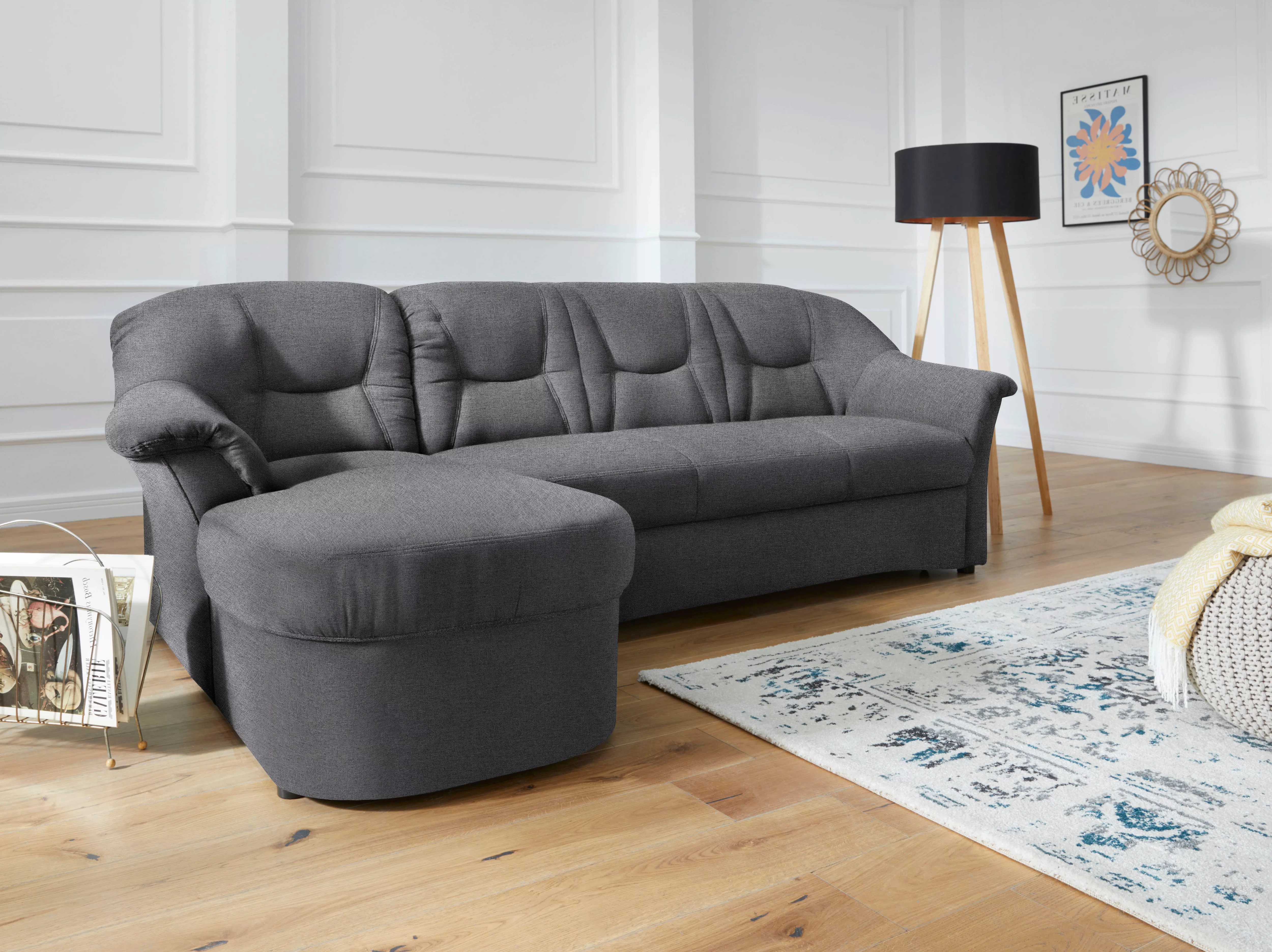 DOMO collection Ecksofa "Sarafina zeitlos und komfortabel, optional mit Fed günstig online kaufen