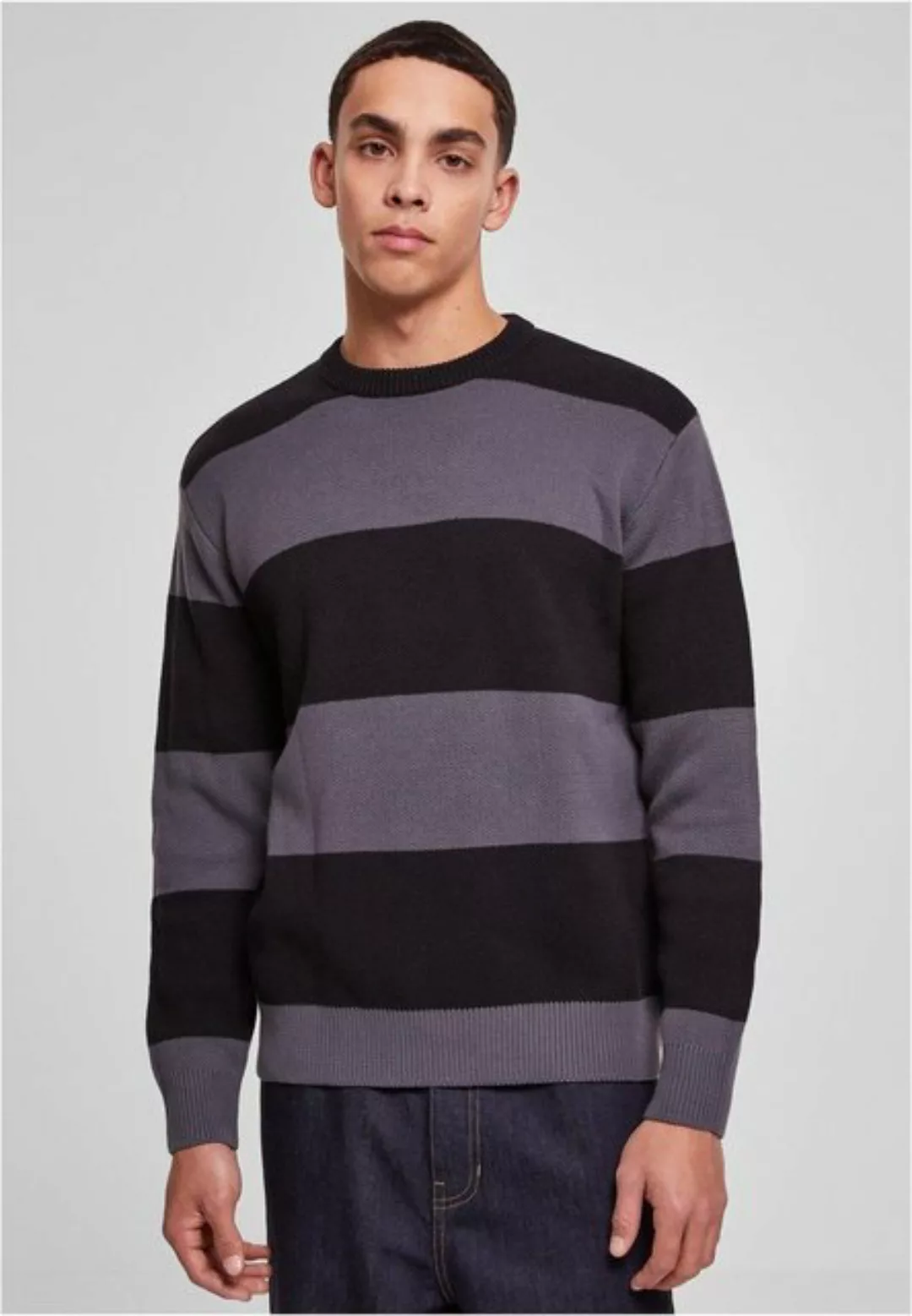 URBAN CLASSICS Rundhalspullover Heavy Oversized Striped Sweatshirt günstig online kaufen