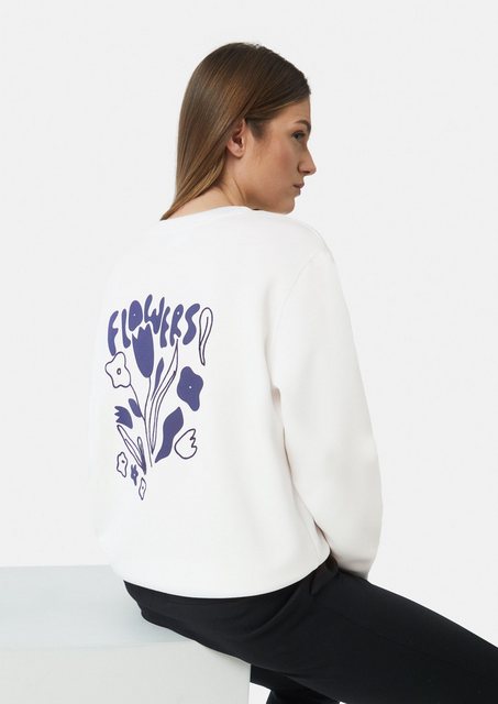 comma casual identity Sweatshirt Weiches Sweatshirt mit Rückenprint und Sti günstig online kaufen