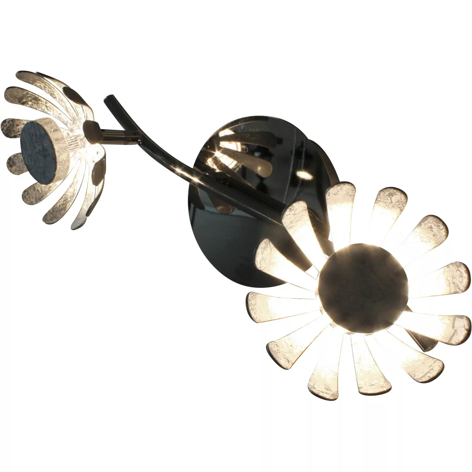 Luce Design LED-Deckenleuchte Bloom-Spots 9022-2 SI 2-flammig Silber Ø 10 c günstig online kaufen