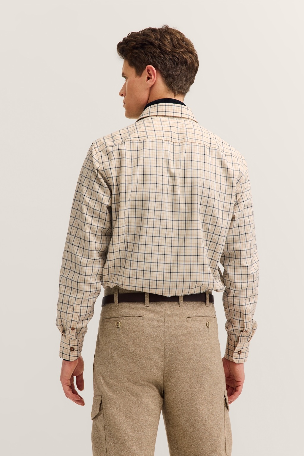 bugatti Langarmhemd "Modern Fit", kariert, Kent-Kragen, weicher Materialmix günstig online kaufen