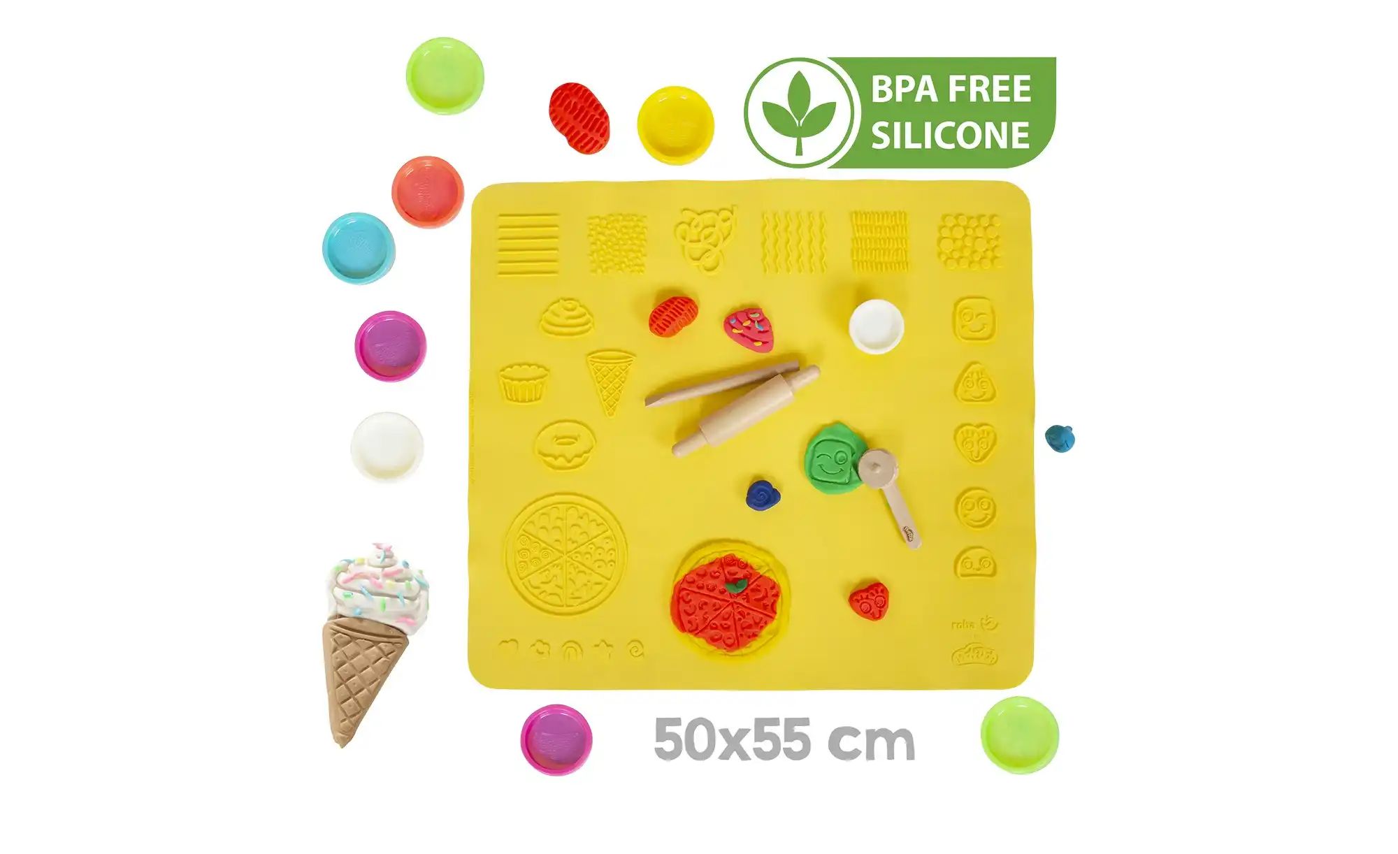Roba Kreativer Basteltisch  PlayDoh ¦ mehrfarbig ¦ Silikon,Massivholz,Holz, günstig online kaufen