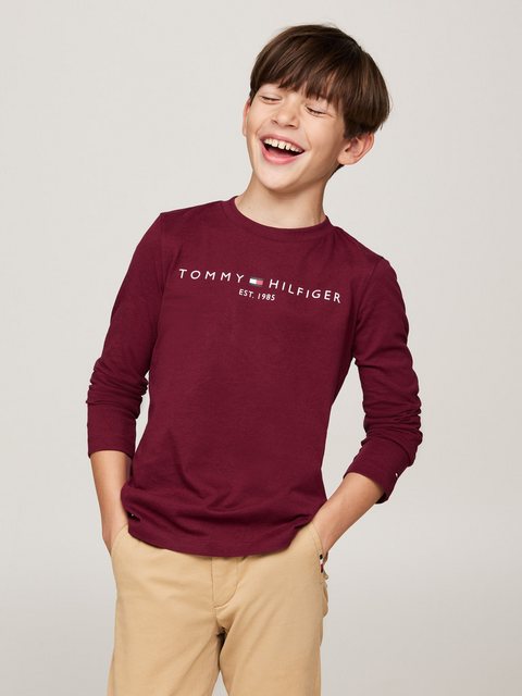 Tommy Hilfiger Langarmshirt U ESSENTIAL TEE L/S mit Logodruck günstig online kaufen