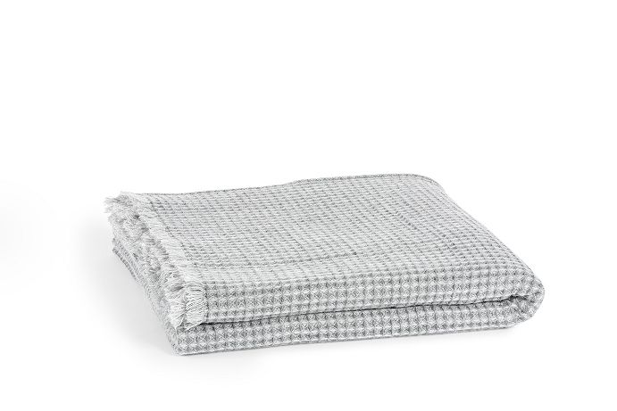 Sparset Plaid / Kuscheldecke Selene gris + Kissen günstig online kaufen