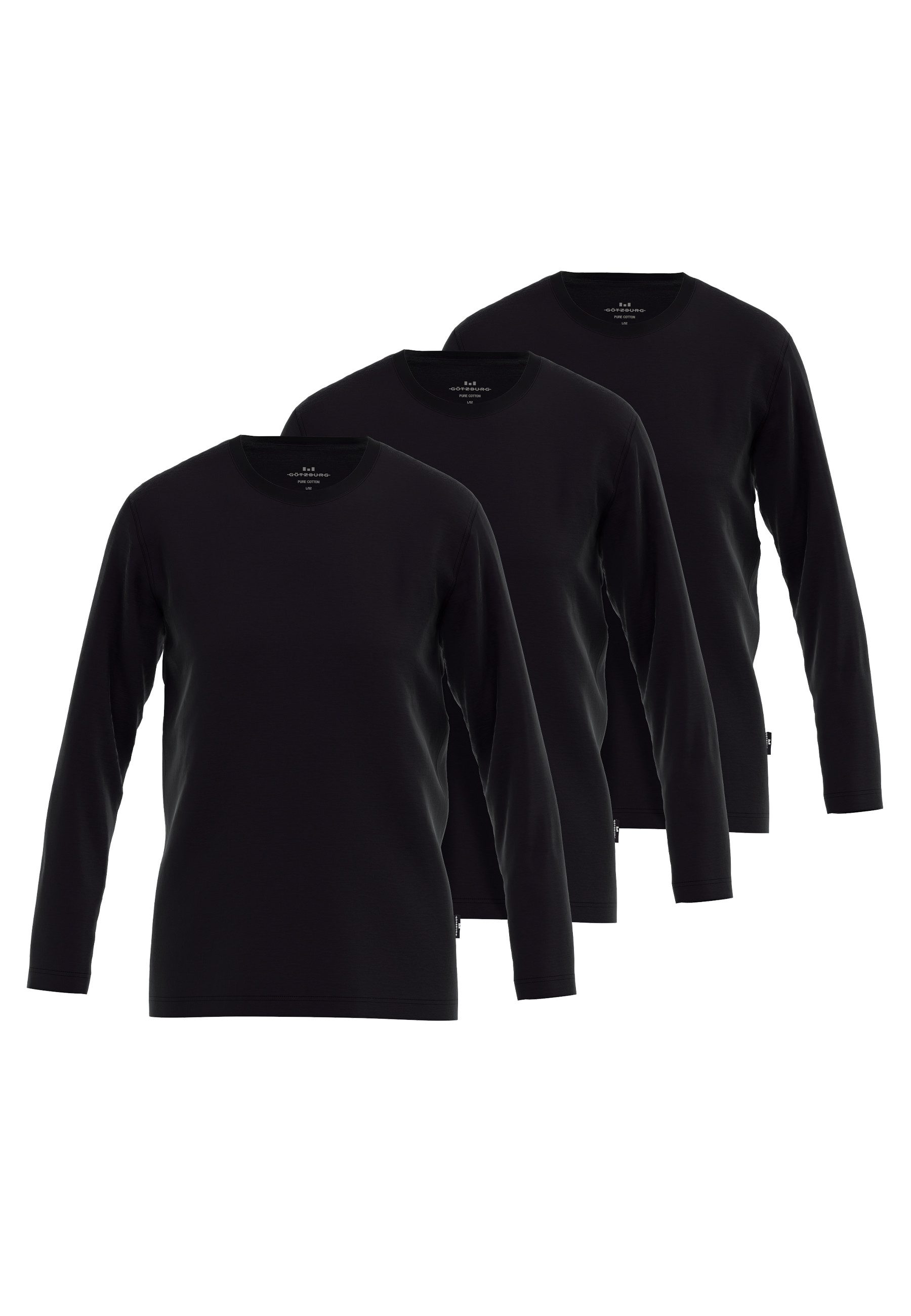 GÖTZBURG Unterziehshirt GÖTZBURG Herren Longsleeve schwarz günstig online kaufen