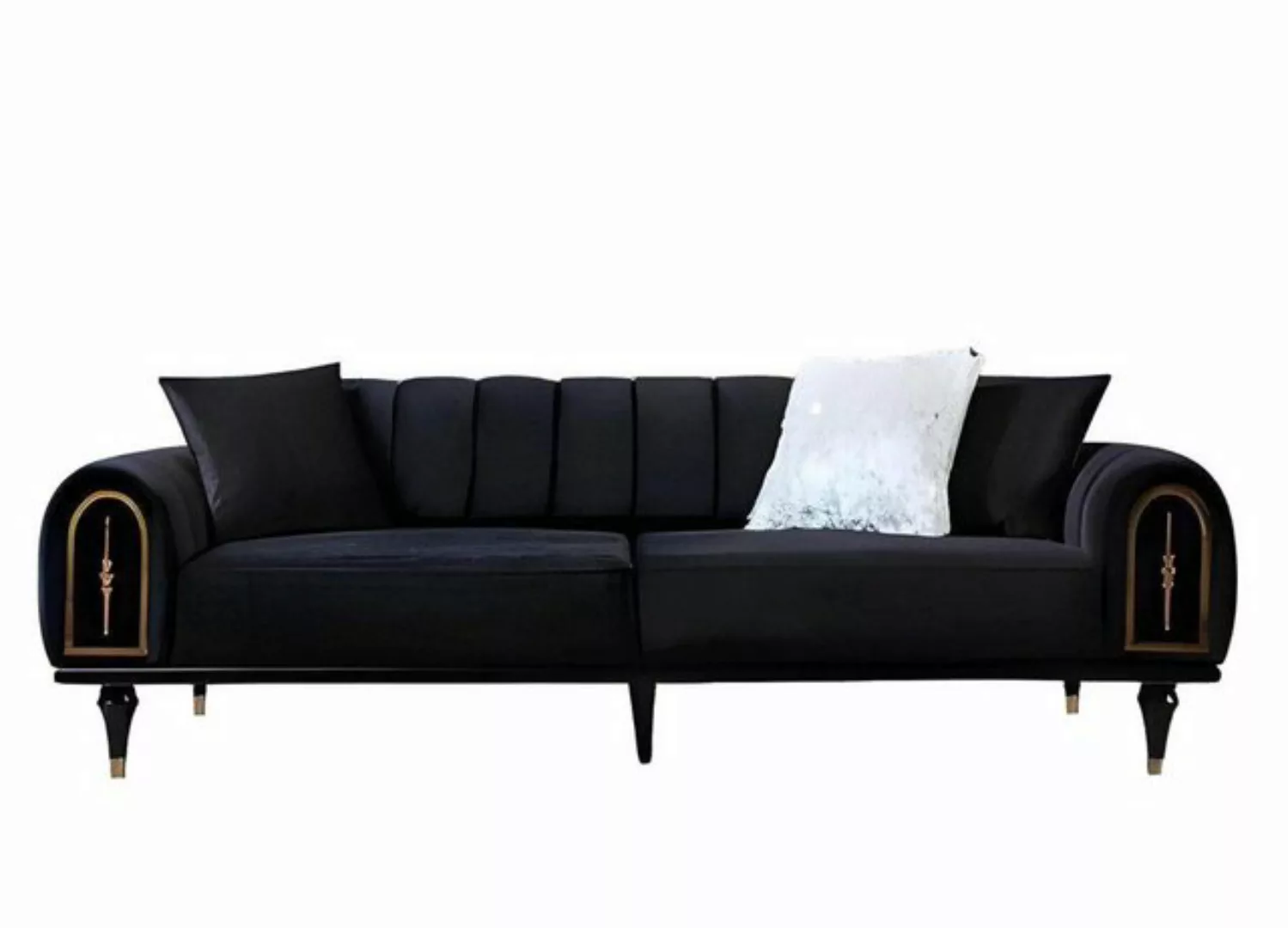 JVmoebel 3-Sitzer Schwarzer Sofa Dreisitzer Wohnzimmer Designer Möbel, 1 Te günstig online kaufen