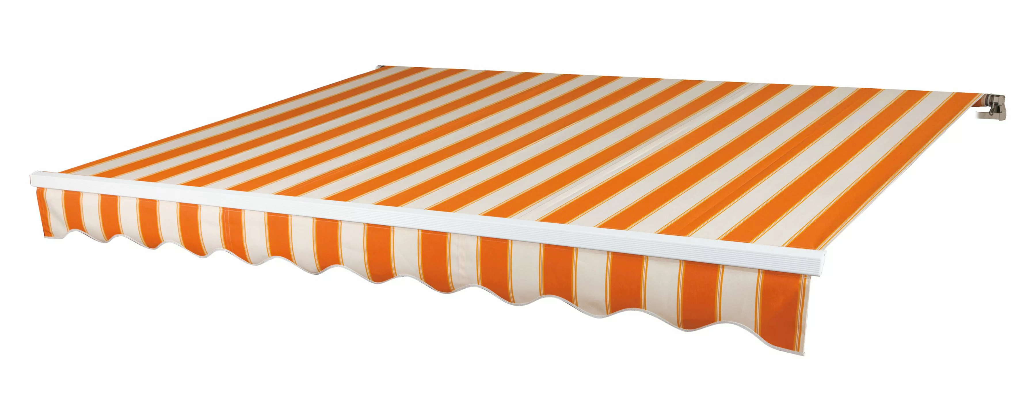 Spettmann Gelenkarmmarkise 400 cm x 300 cm Beige-Orange gestreift günstig online kaufen