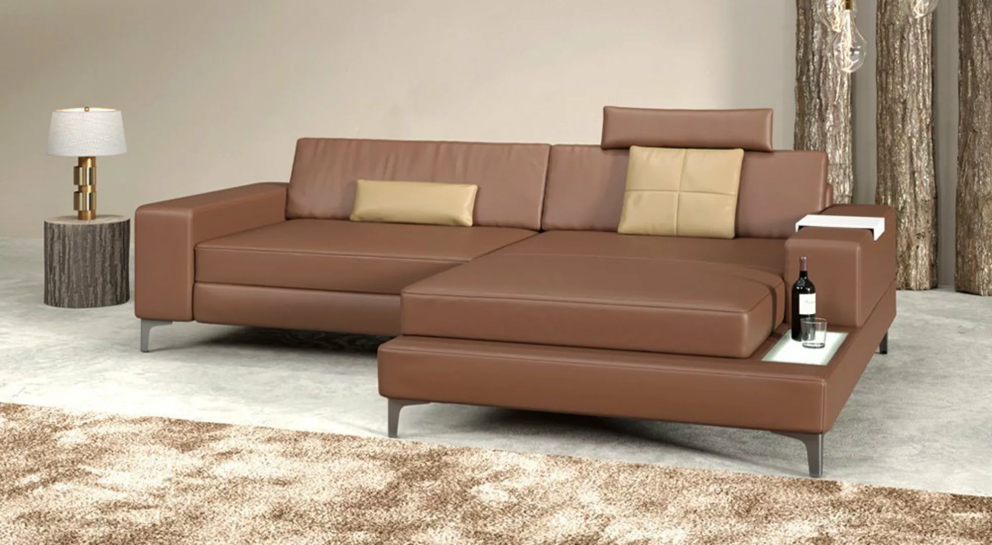 BULLHOFF Ecksofa Ledersofa Ecksofa Sofa Leder Eckcouch L-Form Designsofa LE günstig online kaufen