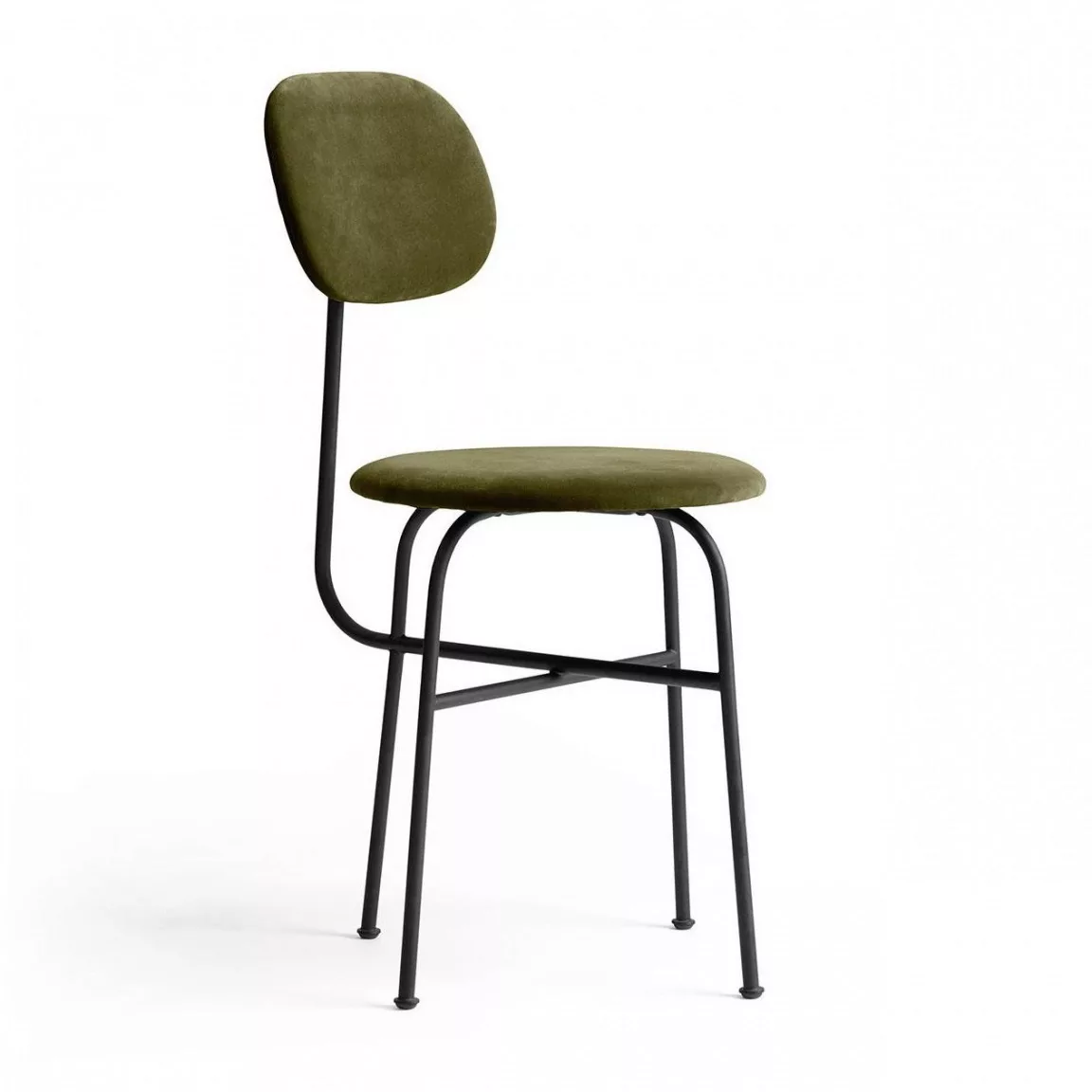 Menu - Afteroom Dining Chair gepolstert - grün/Samt/BxHxT 45.5x80x51cm/Gest günstig online kaufen