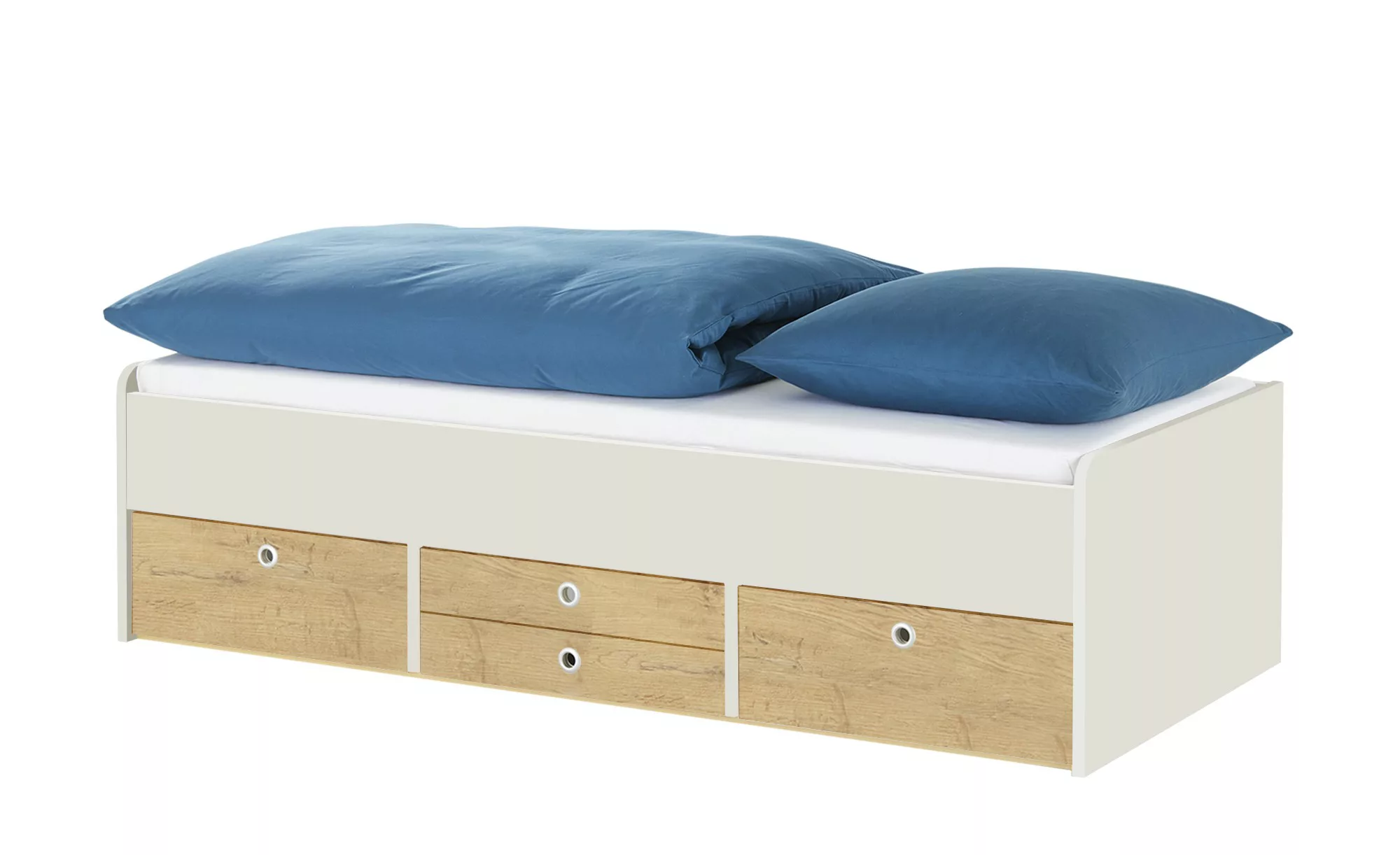 Schubkastenbett  Grow Up - grau - 127 cm - 54,5 cm - Betten > Bettgestelle günstig online kaufen