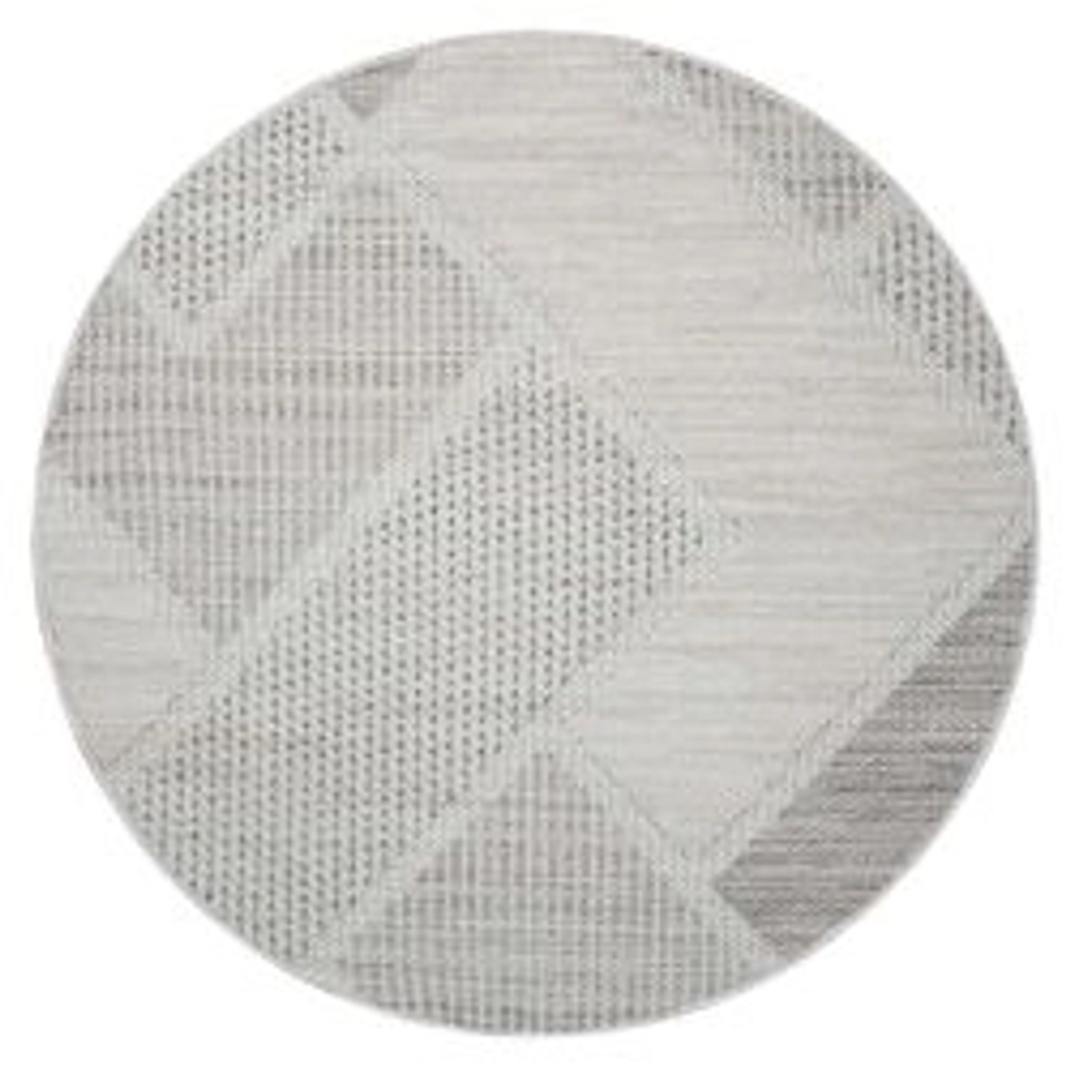 payé Teppich Linda 77 Kurzflor Rund 160x160 cm Grün Geo-Muster günstig online kaufen