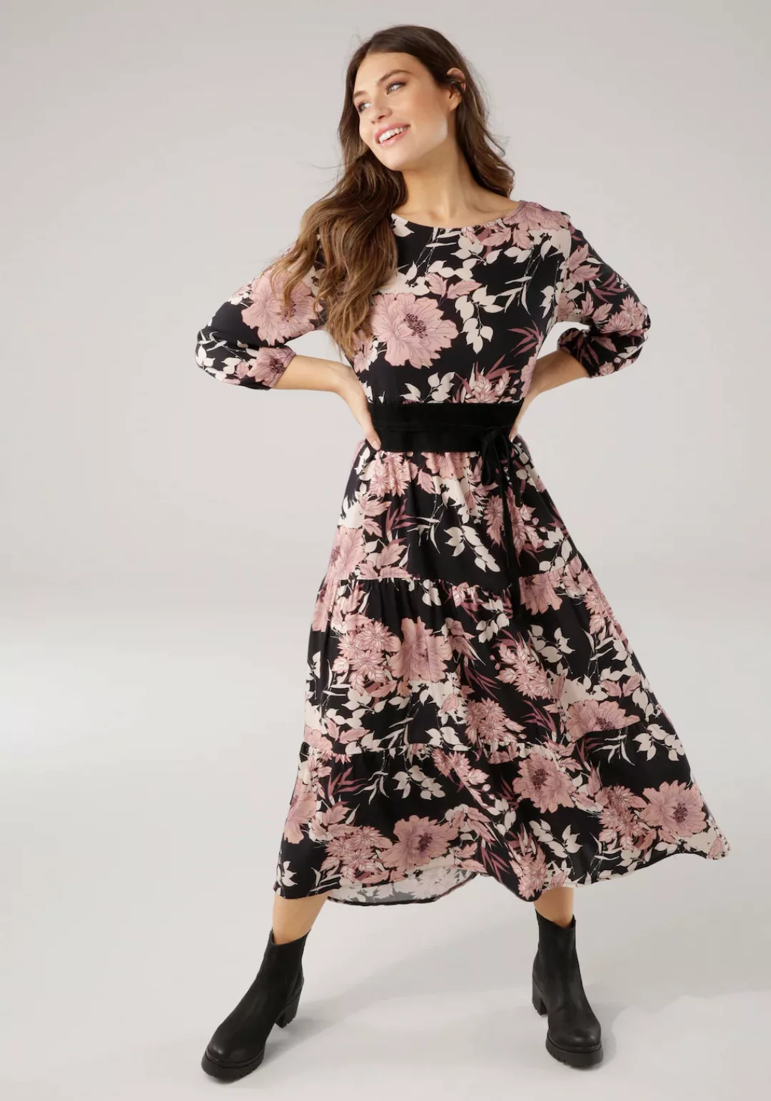 Laura Scott Blusenkleid in modischer Maxilänge günstig online kaufen