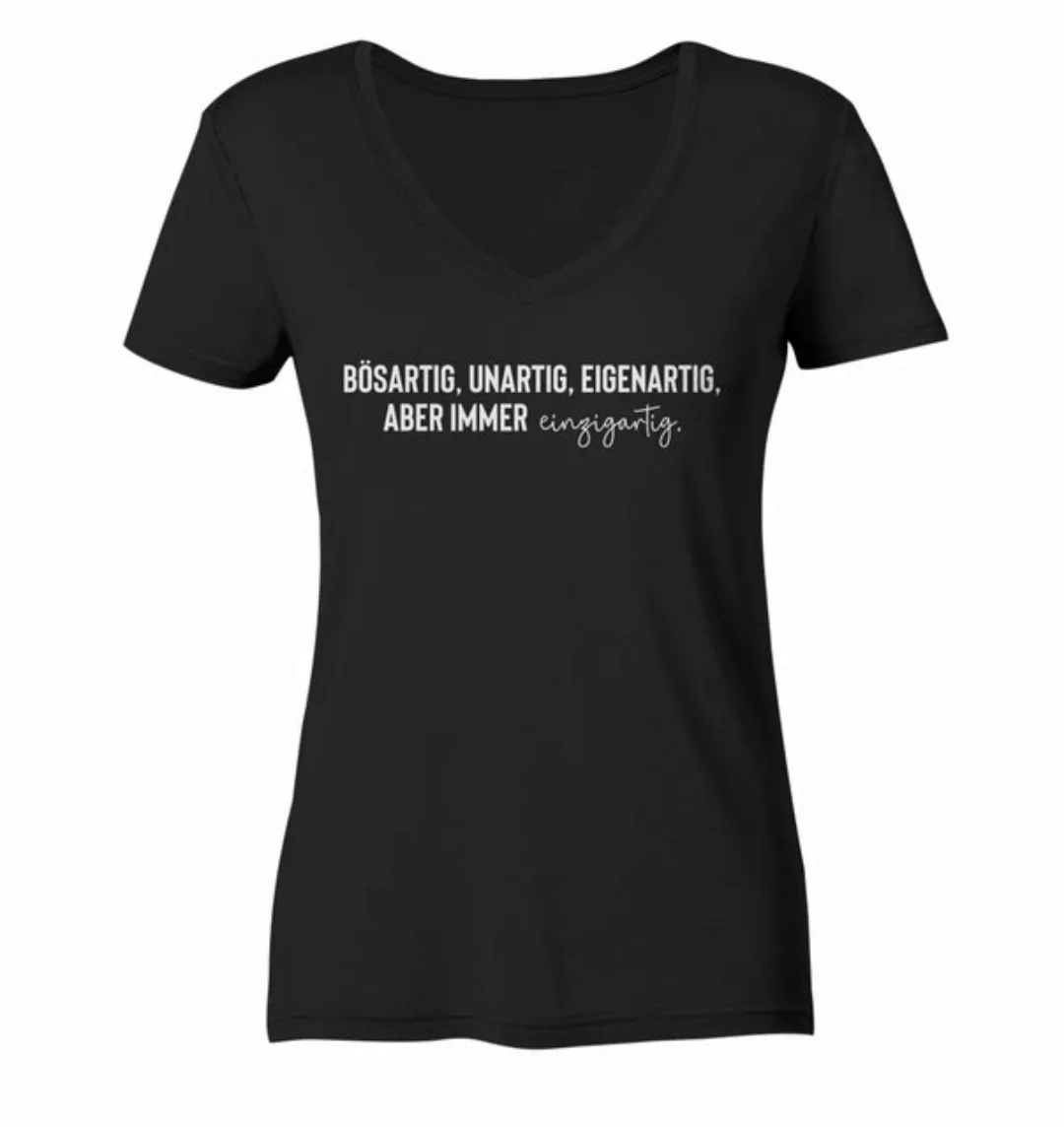 RABUMSEL V-Shirt Bösartig unartig eigenartig aber einzigartig - Frauen V-Ne günstig online kaufen