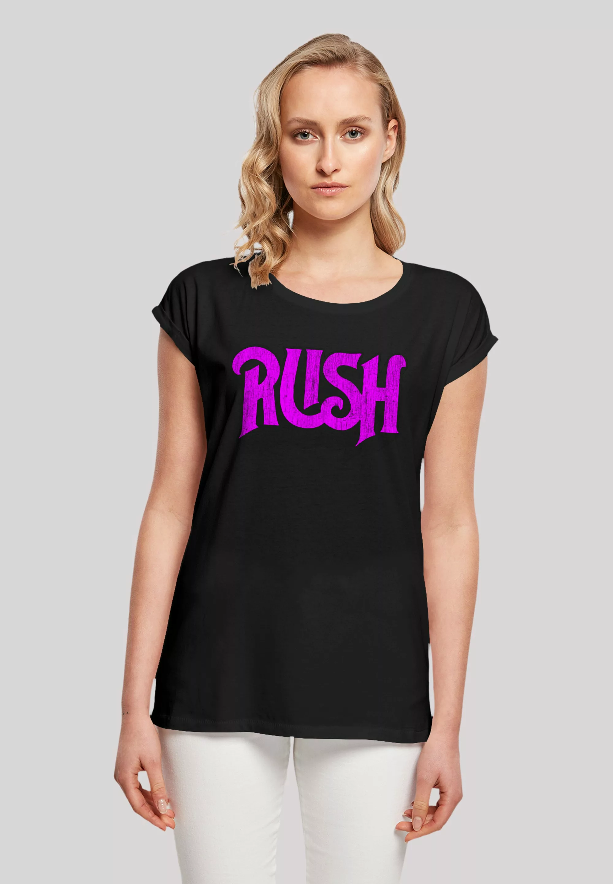 F4NT4STIC T-Shirt "Rush Rock Band Distressed Logo" günstig online kaufen