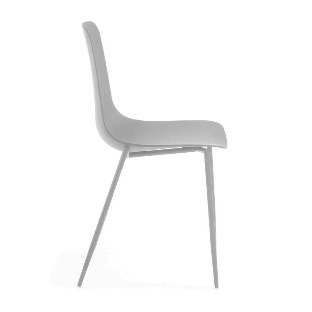 Stühle in Grau Kunststoff und Stahl (4er Set) günstig online kaufen