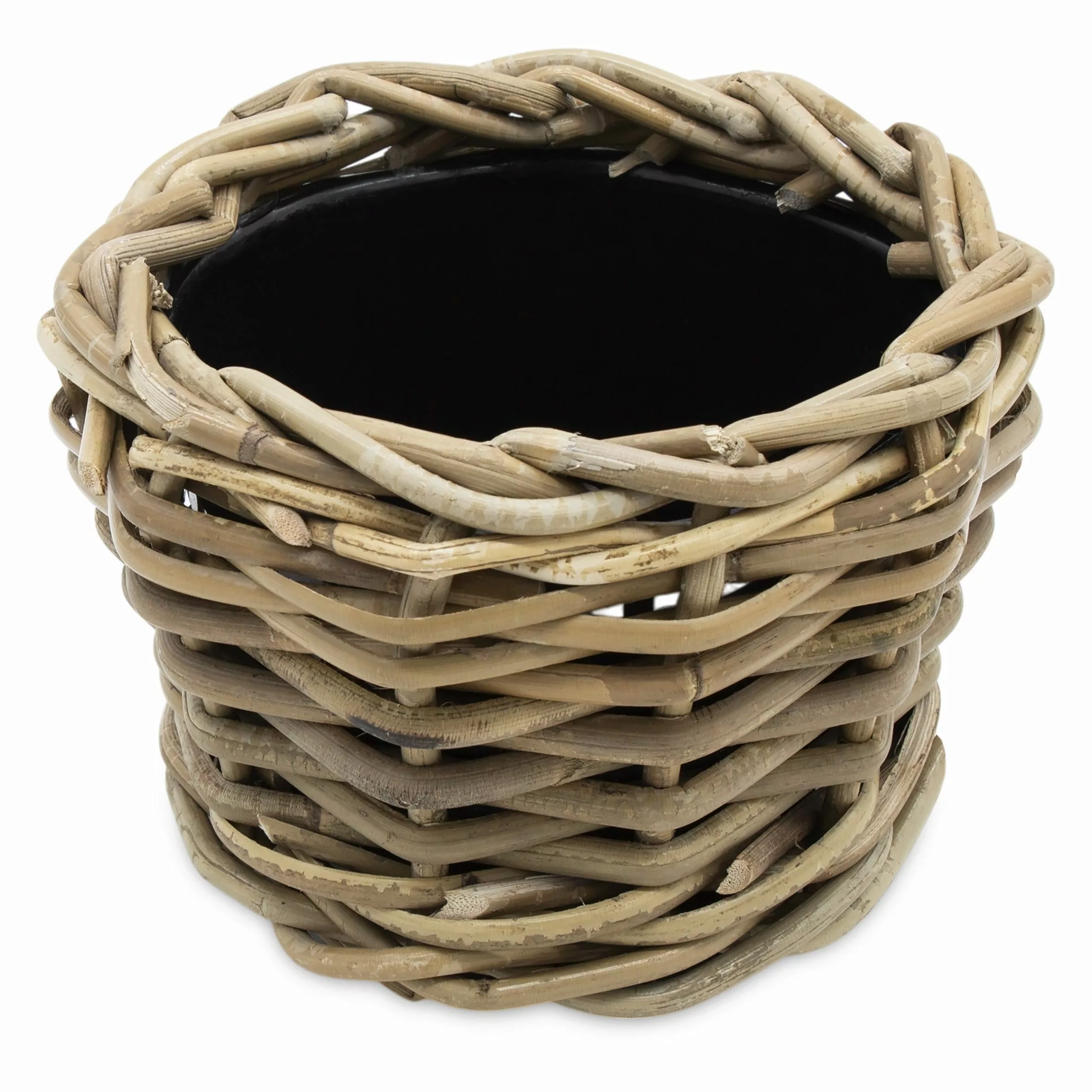 Spetebo Blumentopf Rattan Pflanztopf mit Kunststoff günstig online kaufen