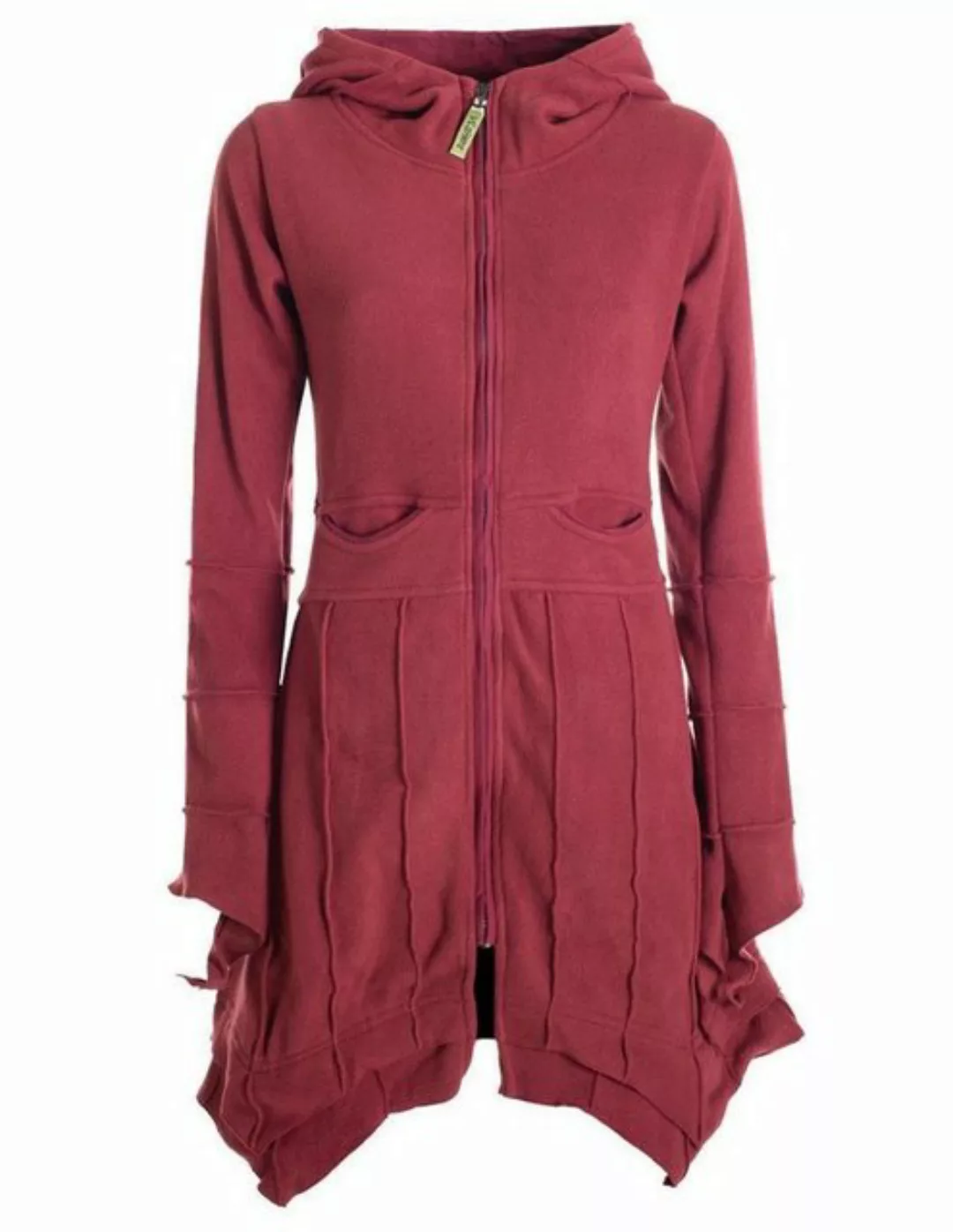Vishes Kurzmantel Fleecemantel Cardigan Zipfelkapuzenjacke Hooded Fleece St günstig online kaufen
