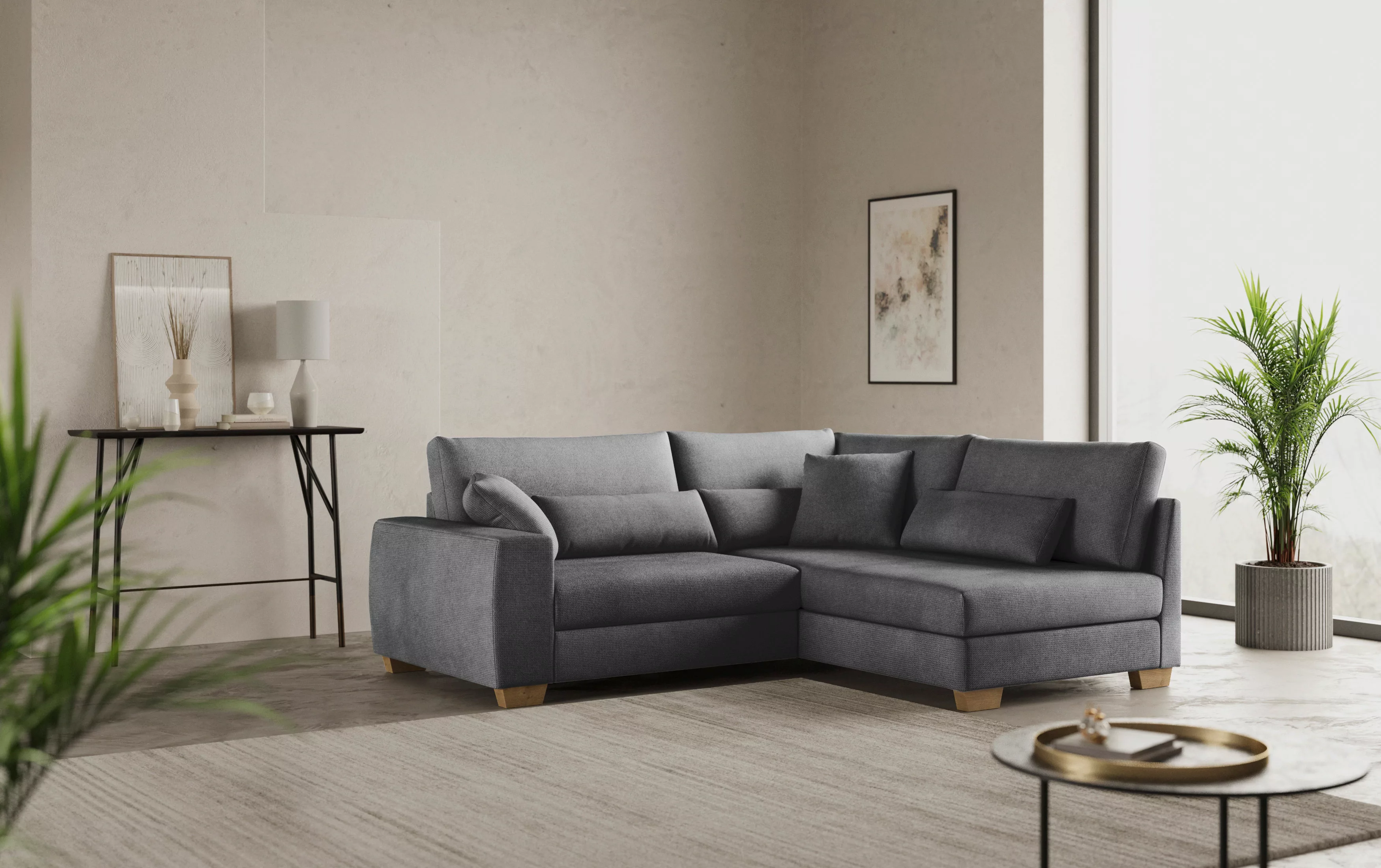 Home affaire Ecksofa "Helena II DuraSpring", mit Taschenfederkern, bis 140 günstig online kaufen