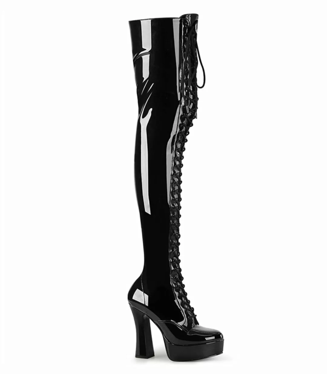 Overknee Stiefel ELECTRA-3023 - Lack  Schwarz (Schuhgröße: EUR 37) günstig online kaufen