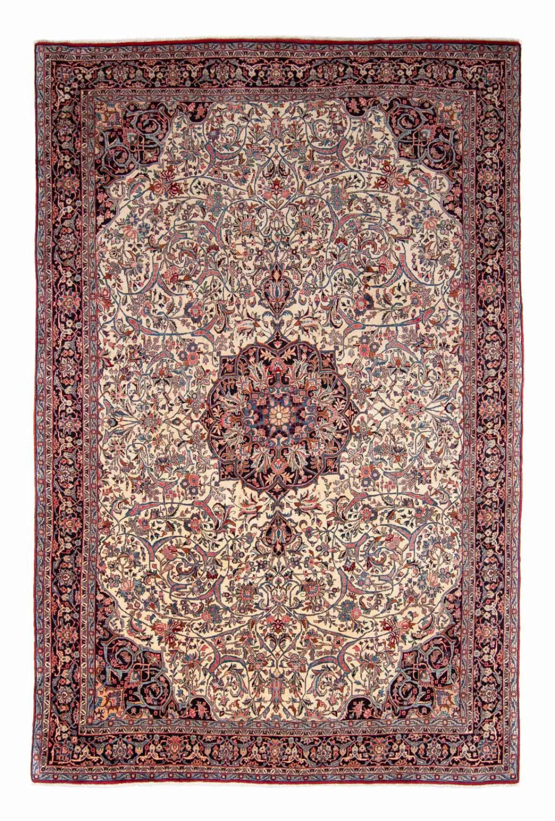 morgenland Wollteppich »Kaschmar Blumenmuster Blu scuro 350 x 251 cm«, rech günstig online kaufen