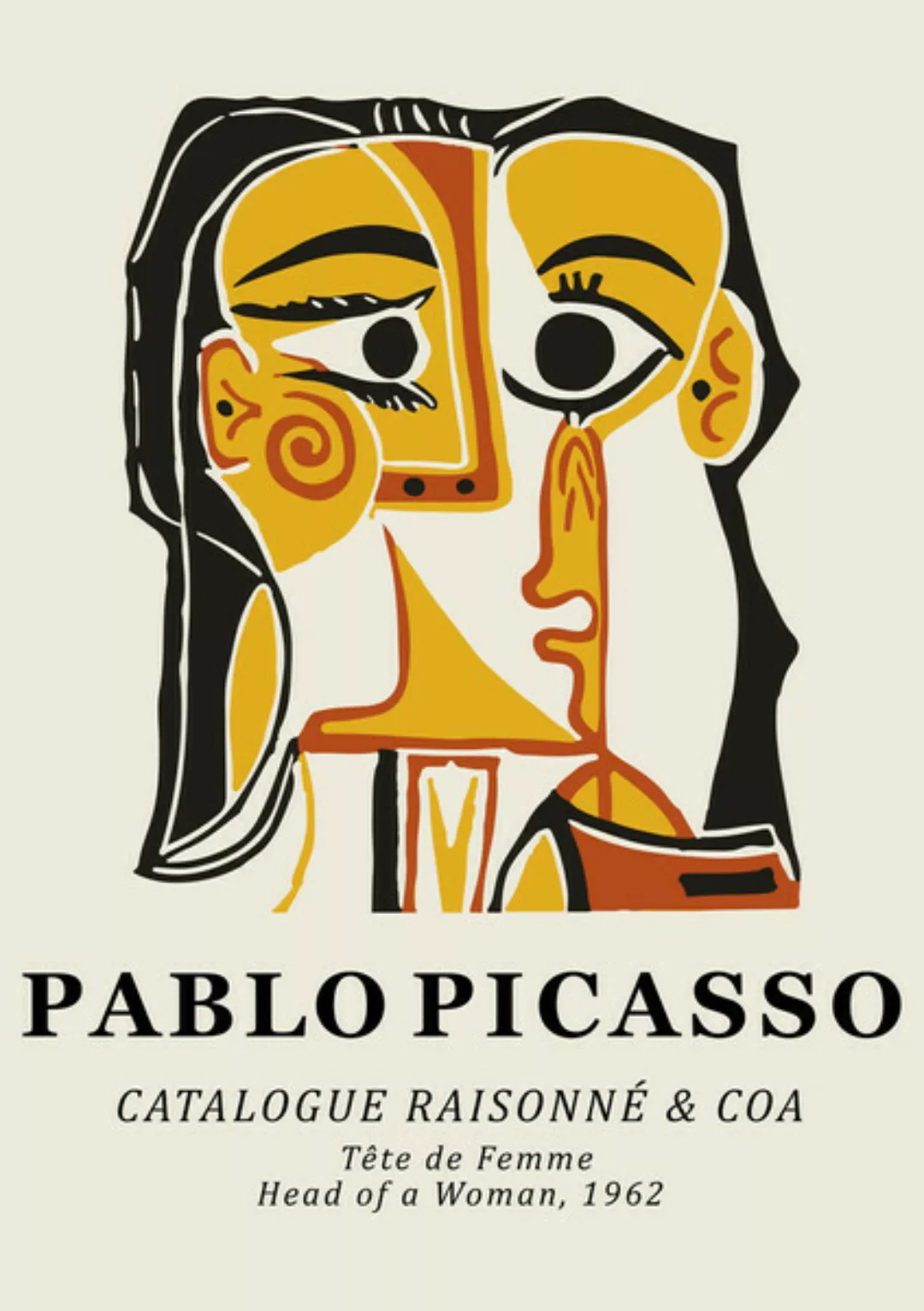 Poster / Leinwandbild - Pablo Picasso - Tête De Femme 1962 günstig online kaufen