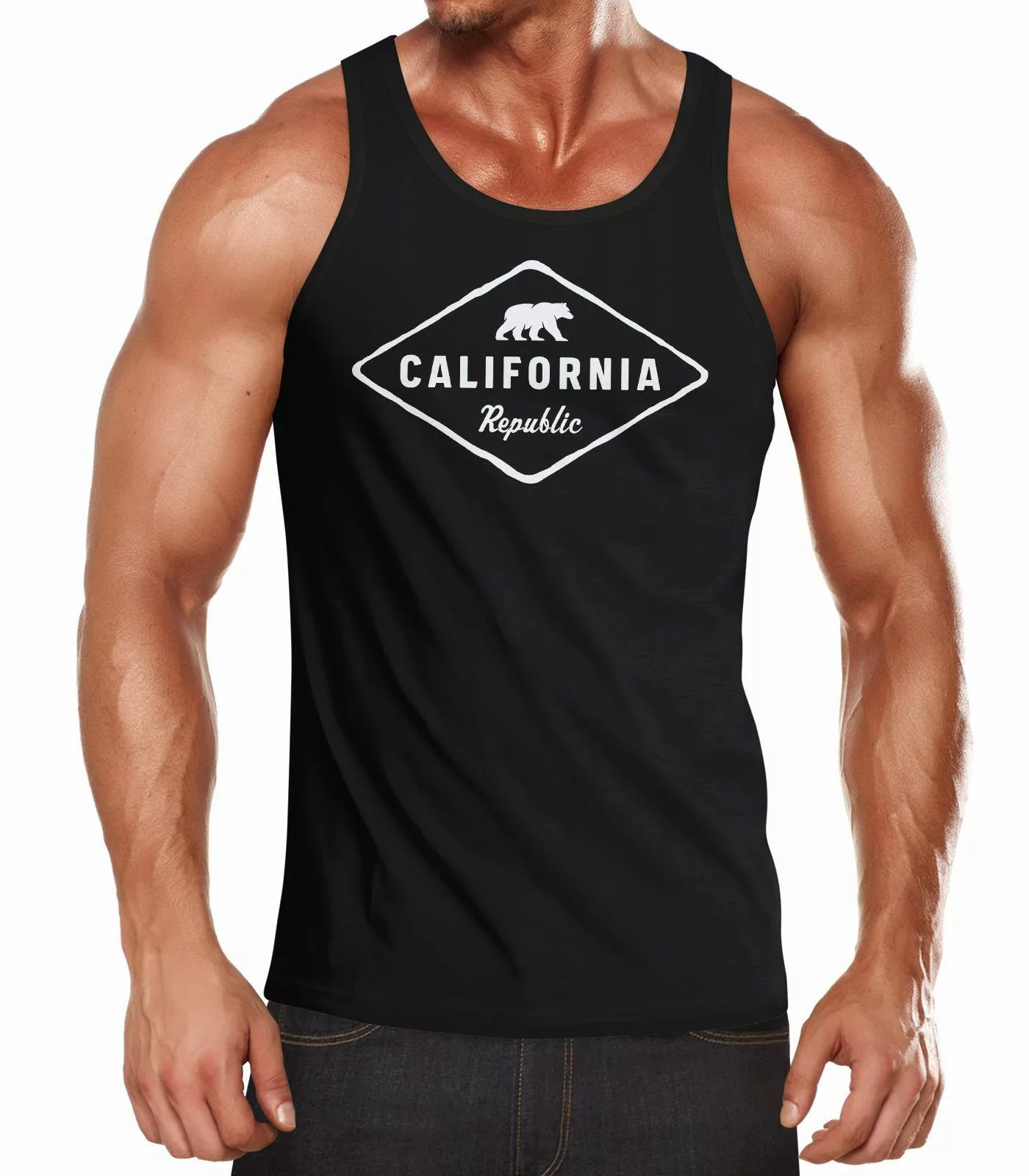 Neverless Tanktop Herren Tank-Top California Republic günstig online kaufen