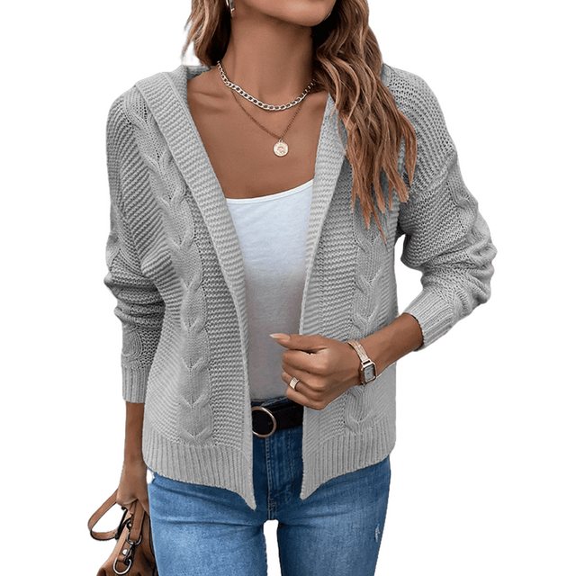 AUKUU Cardigan L-Größe Damen Strickjacke, einfacher Kapuzenpullover für Her günstig online kaufen