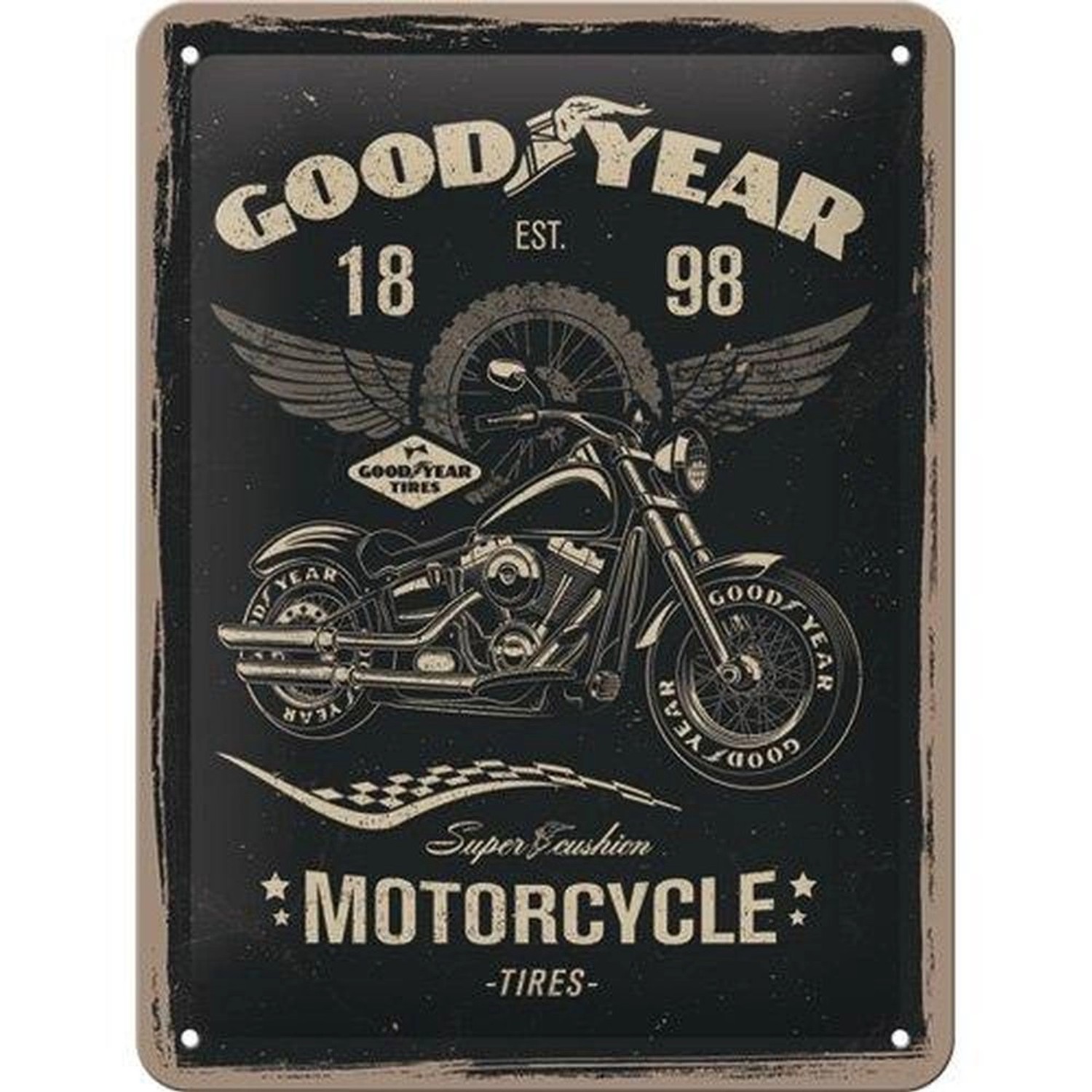 Nostalgic-Art Blechschild 15x20 cm - GOOD YEAR - Super Motorcycle günstig online kaufen