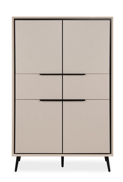 Highboard  Arluno ¦ beige ¦ Maße (cm): B: 90 H: 140 T: 38.0 Kommoden & Side günstig online kaufen