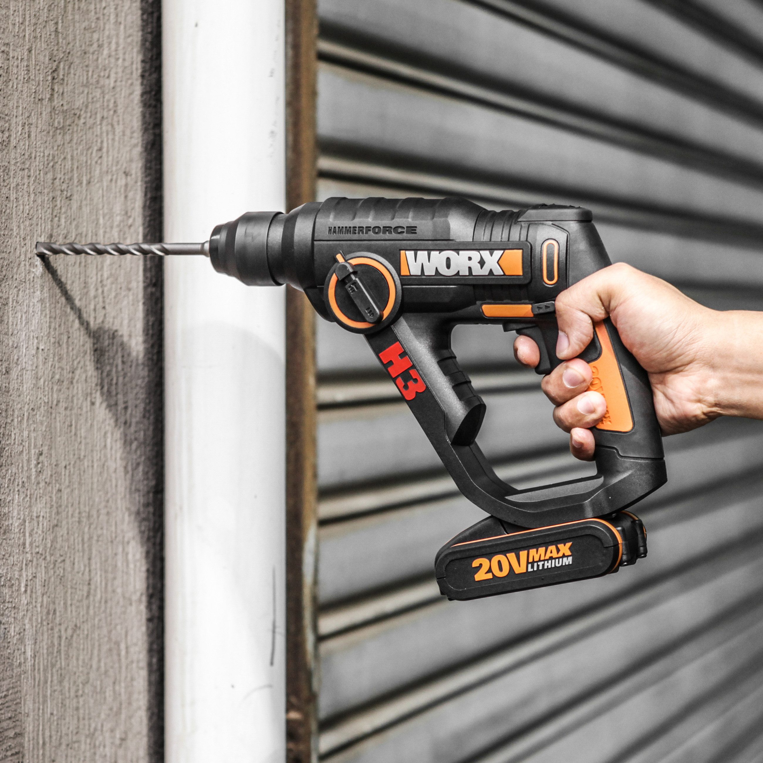 Worx Akku-Bohrhammer WX390, (Set), 3-In-1, pneumatisches günstig online kaufen