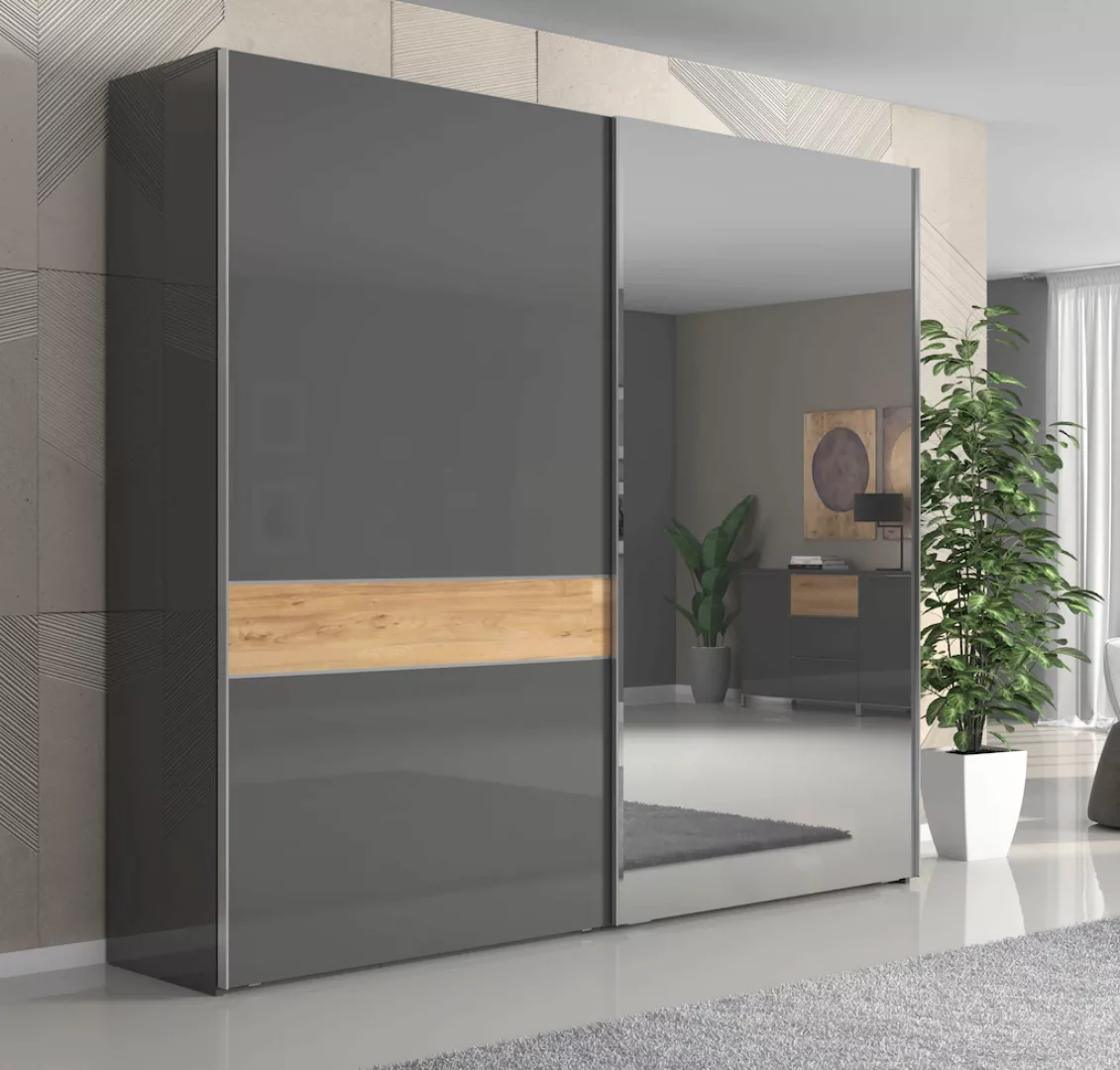 Places of Style Schwebetürenschrank "Onyx", Spiegelschrank hochwertig UV la günstig online kaufen