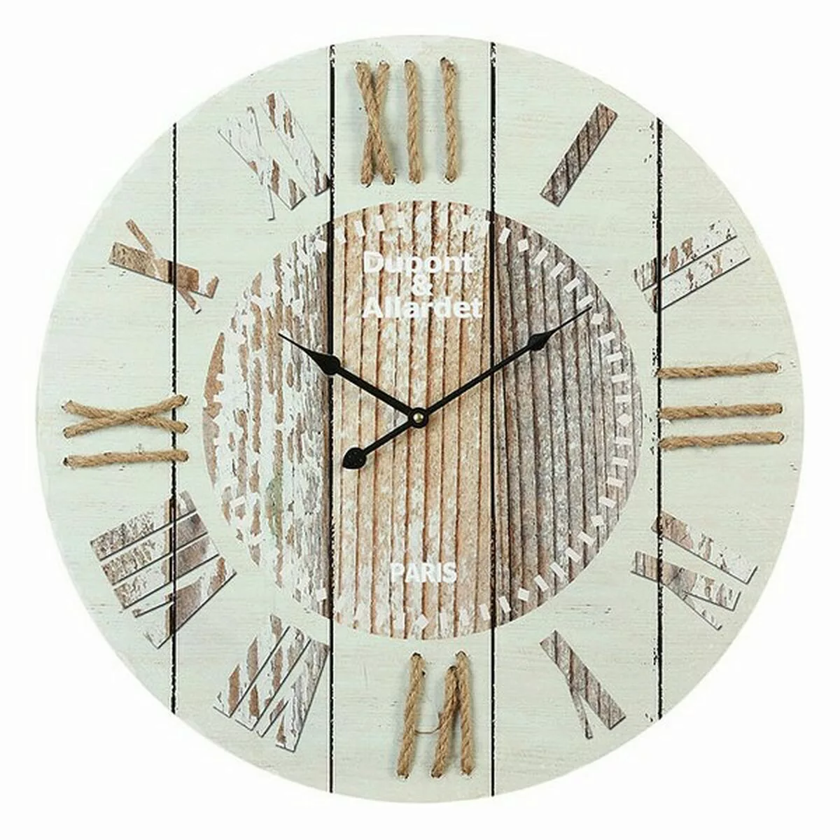 Wanduhr Kreisförmig Holz Weiß (60 X 60 X 4,5 Cm) günstig online kaufen