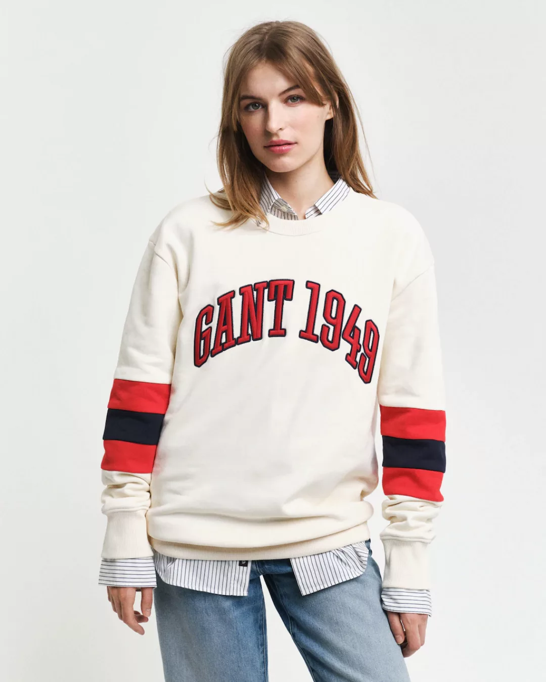 Gant Sweatshirt "COLORBLOCK SLEEVE CNECK", Color Blocked Details, unisex günstig online kaufen