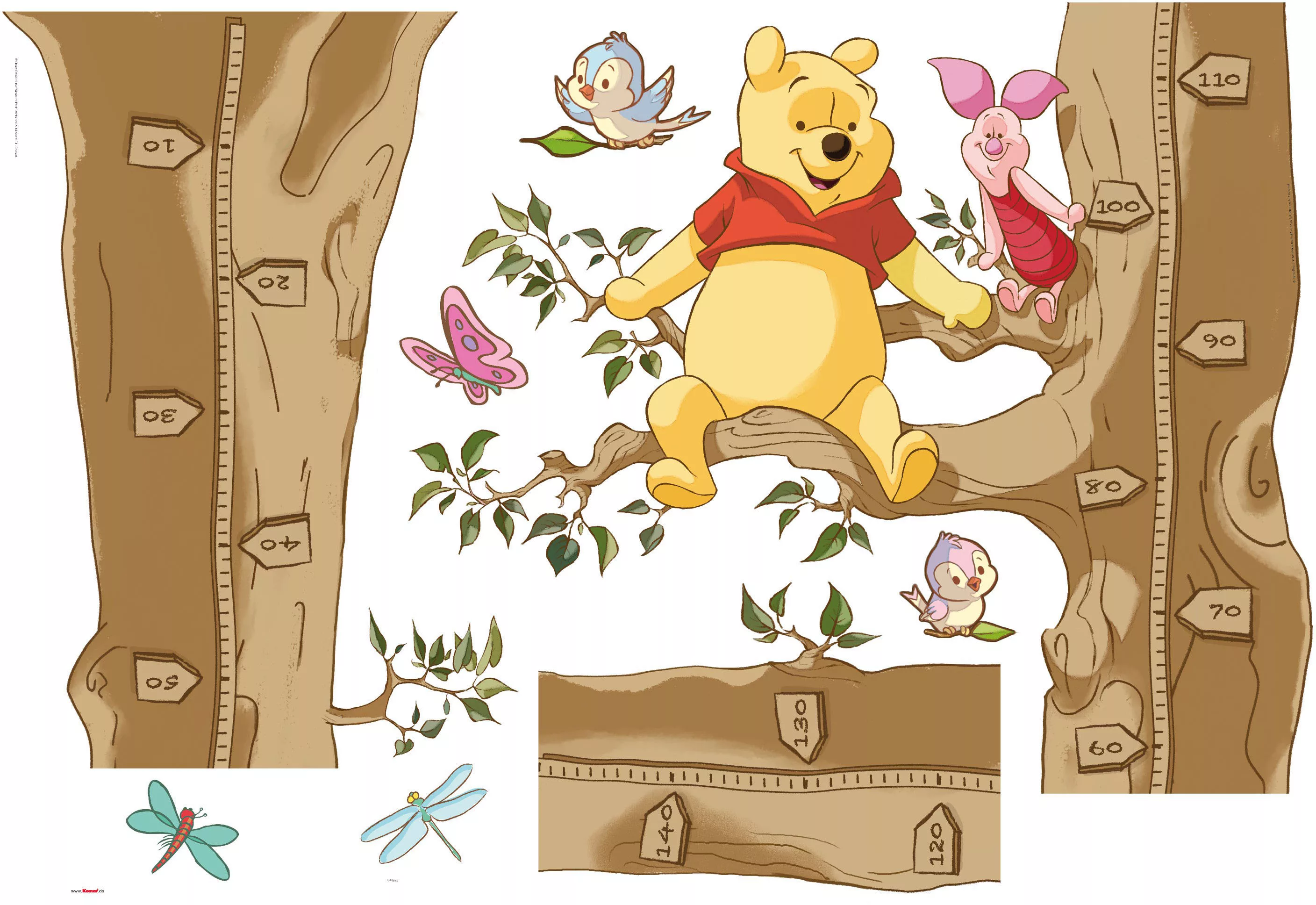 Komar Wandtattoo "Wandtattoo - Winnie The Pooh Size - Größe 100 x 70 cm", ( günstig online kaufen