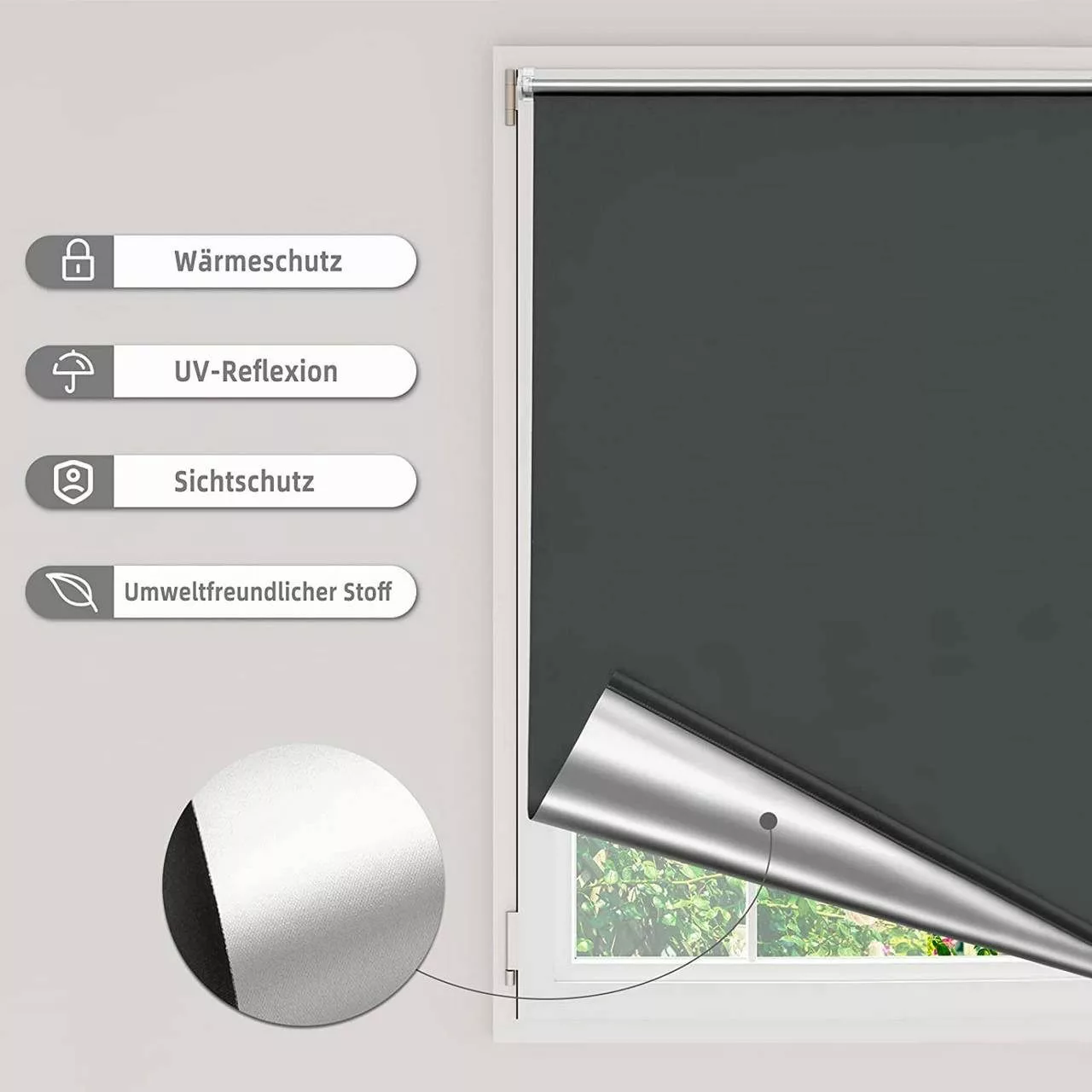 Verdunklungsrollo, Woltu, verdunkelnd, verspannt, Klemmfix, ohne günstig online kaufen