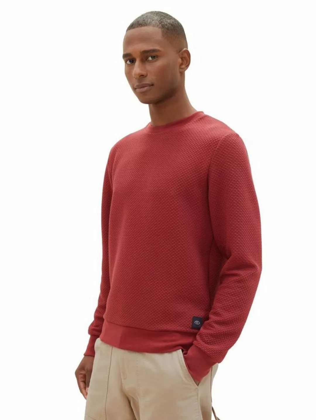 Tom Tailor Herren Sweatshirt QUILTED SWEAT - Regular Fit günstig online kaufen