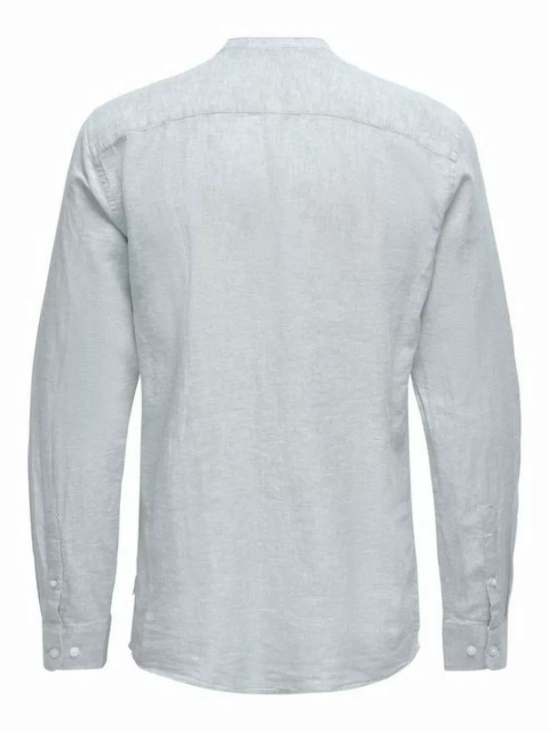 ONLY & SONS Langarmhemd "ONSCAIDEN LS SOLID LINEN MAO SHIRT NOOS" günstig online kaufen