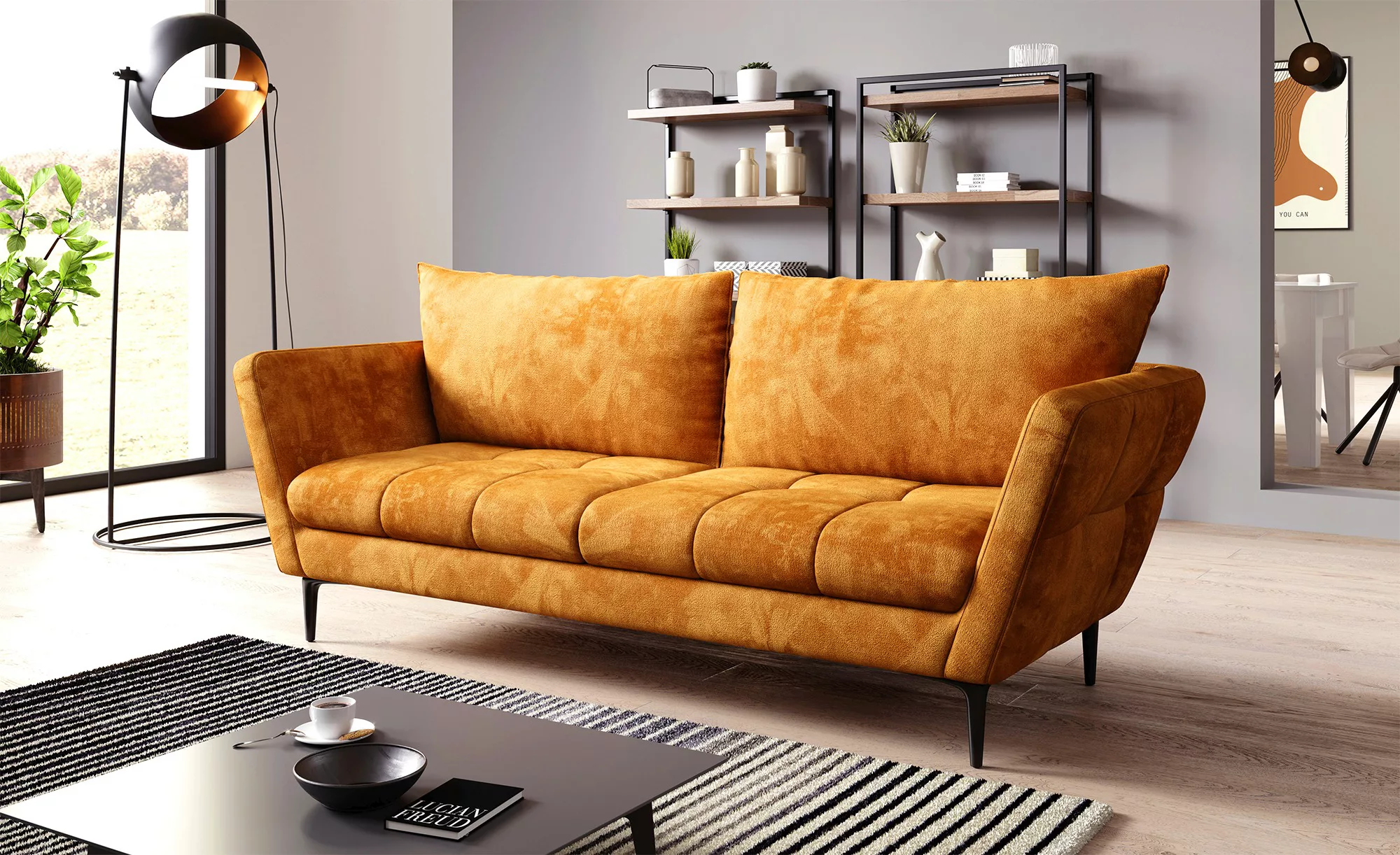 2-Sitzer Sofa  Ancona ¦ orange ¦ Maße (cm): B: 80 H: 45 T: 80 Polstermöbel günstig online kaufen