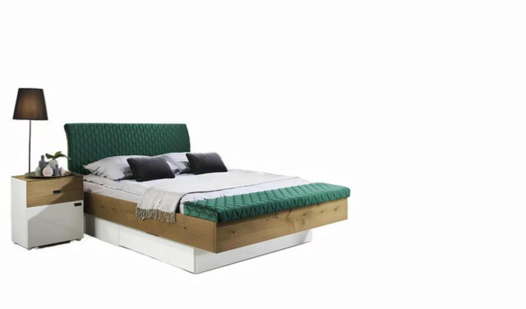 Xlmoebel Bett Luxuriöses Ehebett aus Stoff und Holz in Designer-Qualität, 1 günstig online kaufen