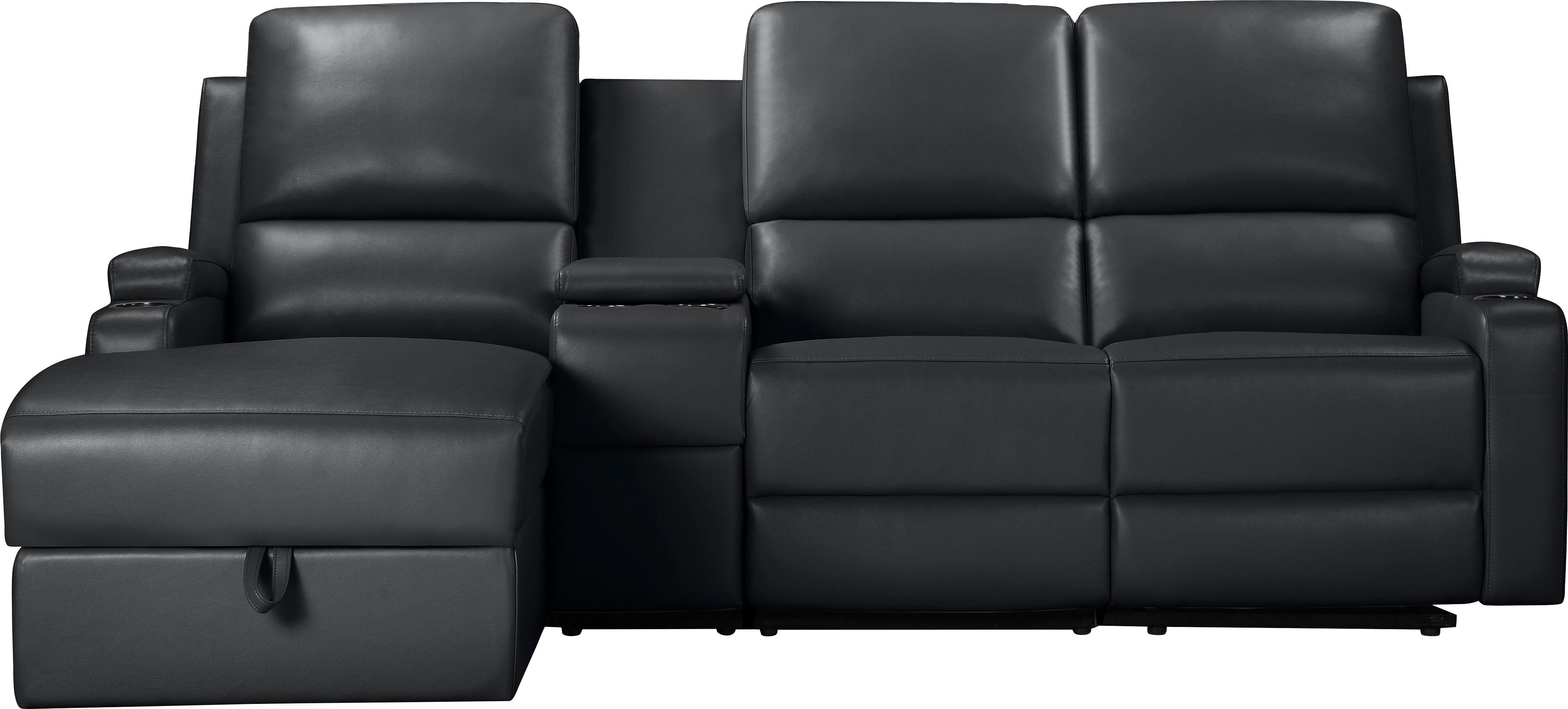 Home affaire Ecksofa "NAPORI Multimediasofa, 3er Kinosessel XXL, L-Form, 3 günstig online kaufen