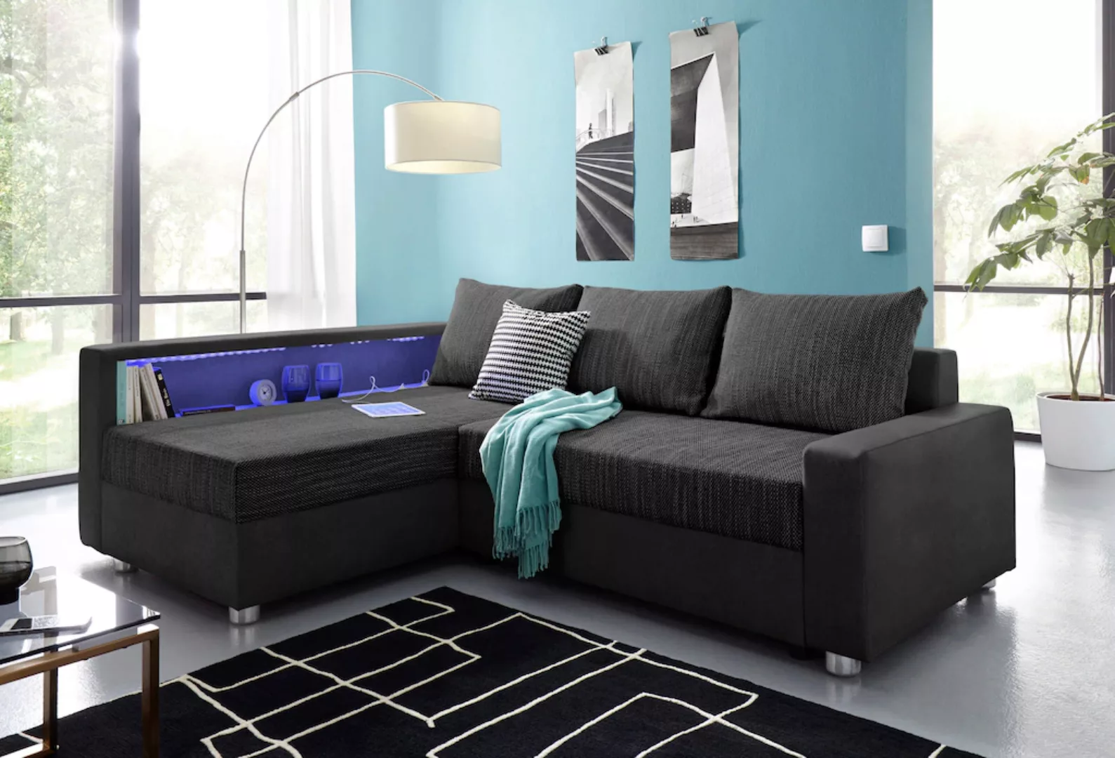 COLLECTION AB Ecksofa »Relax L-Form«, inklusive Bettfunktion, Federkern, wa günstig online kaufen