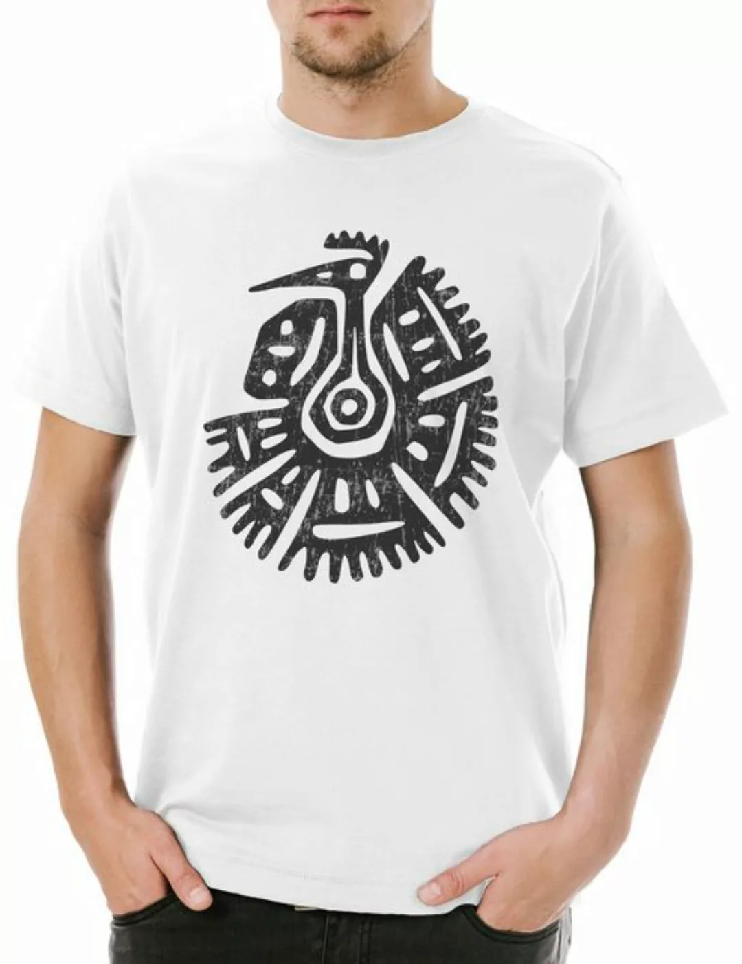 Urban Backwoods Print-Shirt Maya Bird Symbol Herren T-Shirt Mayan Mayans Em günstig online kaufen