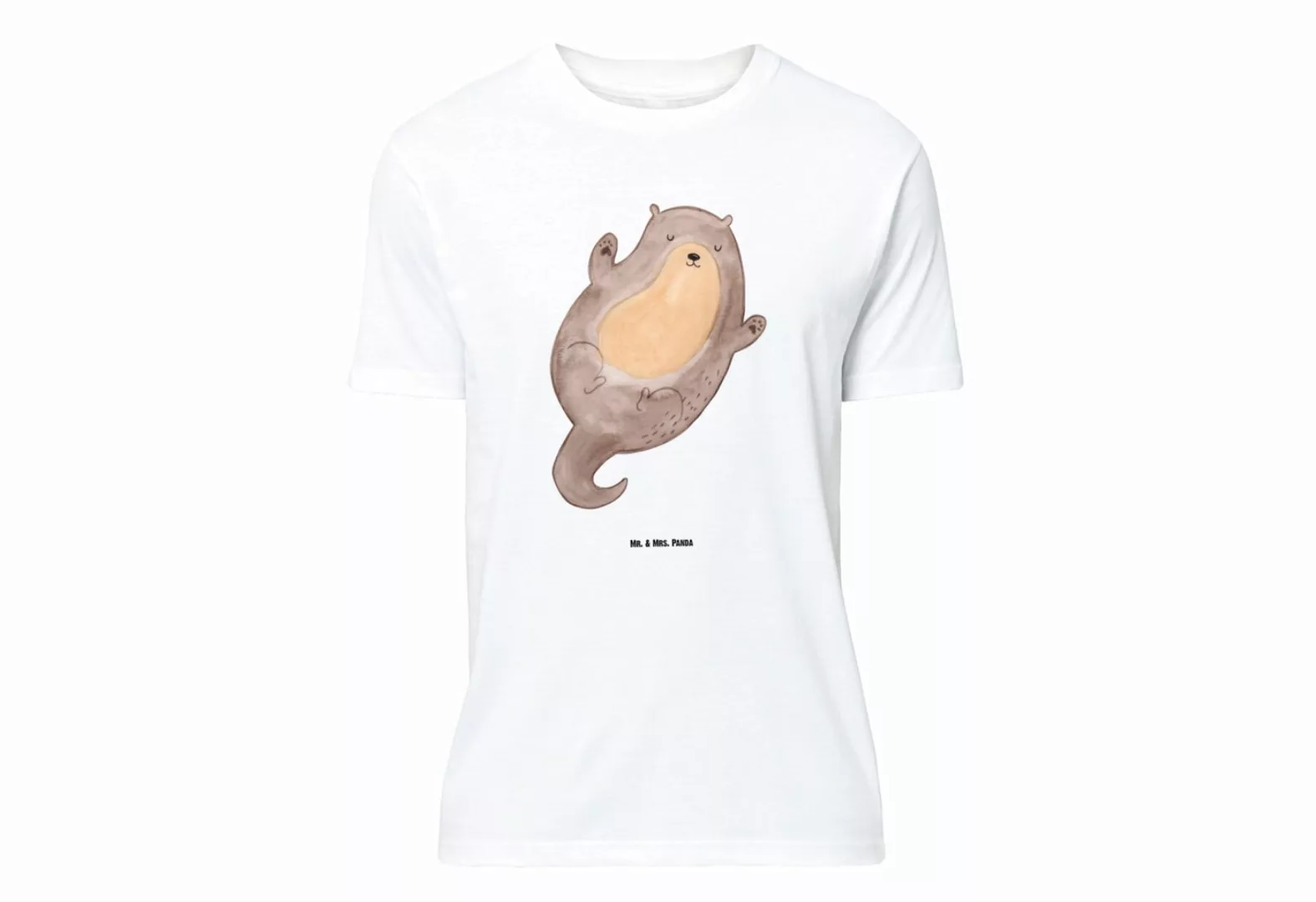 Mr. & Mrs. Panda T-Shirt Otter Umarmen - Weiß - Geschenk, Geburstag, Seeott günstig online kaufen