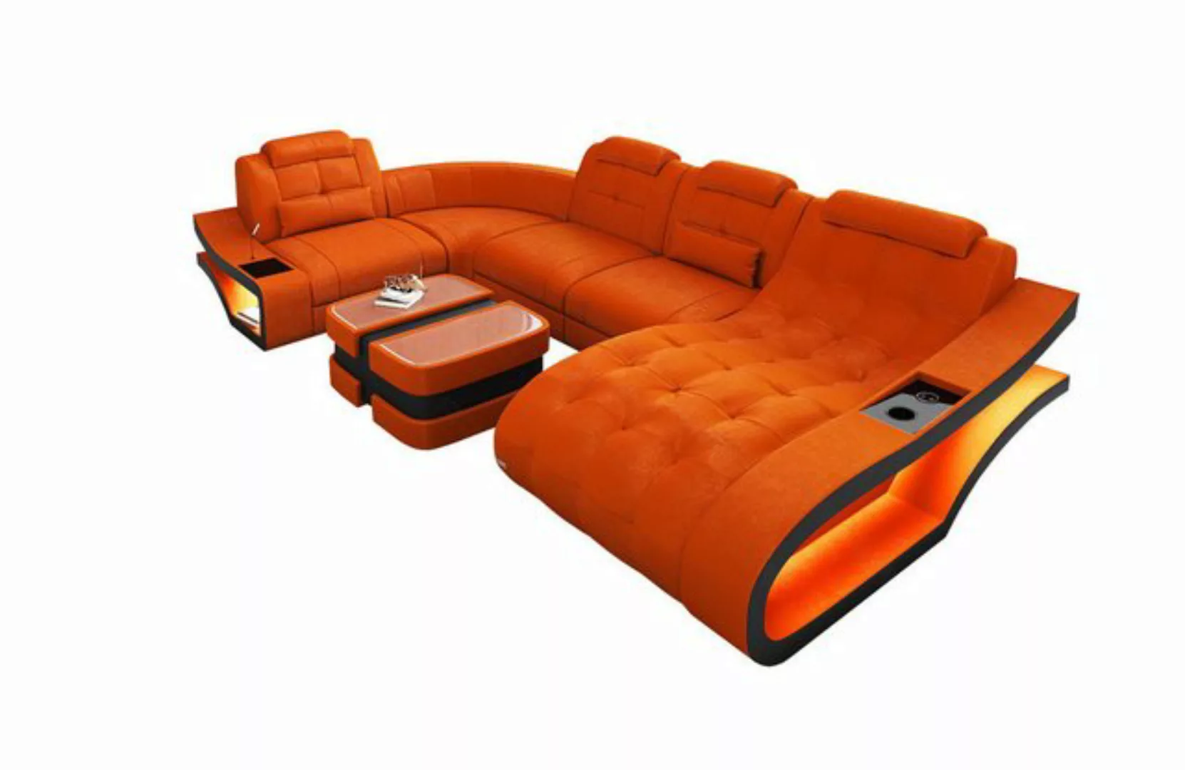 Sofa Dreams Wohnlandschaft Polster Stoff Sofa Elegante A - U Form Stoffsofa günstig online kaufen