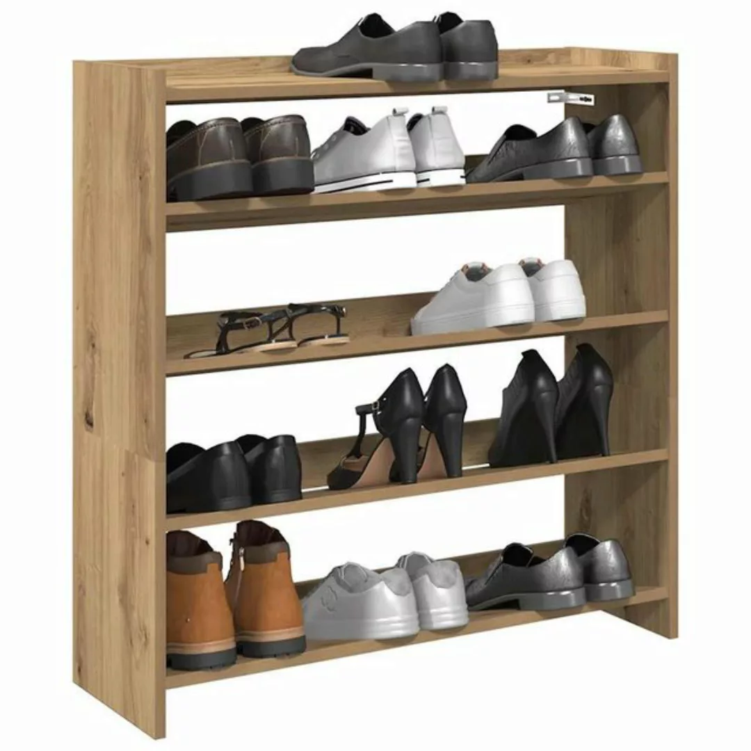 vidaXL Schuhschrank Schuhregal Artisan-Eiche 80x25x81 cm Holzwerkstoff günstig online kaufen