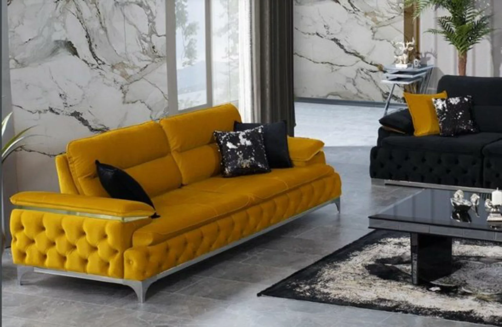 JVmoebel Sofa, Italienischer Stil Dreisitzer Sofa Wohnlandschaft Textilsofa günstig online kaufen