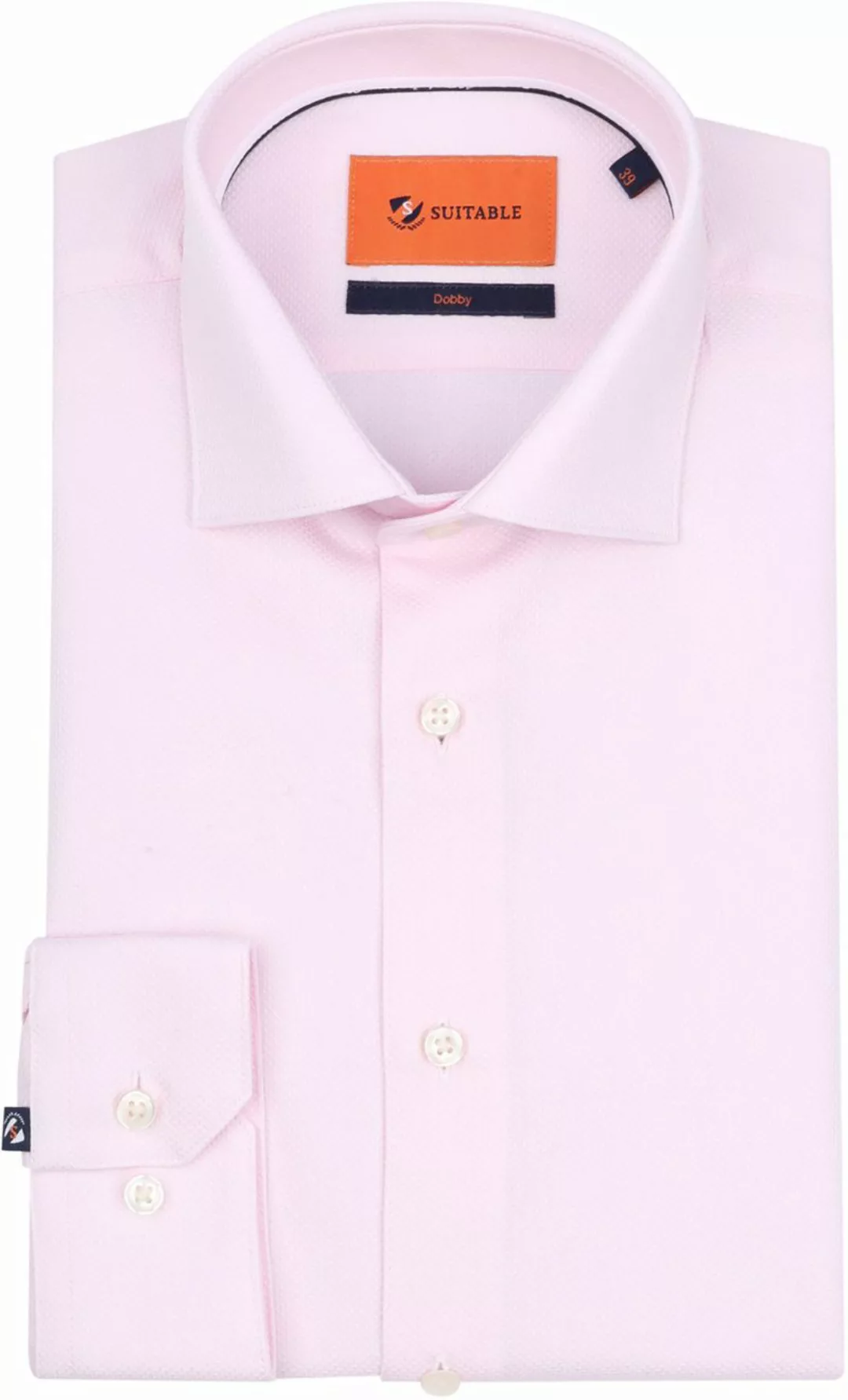Suitable Dobby Hemd Rosa - Größe 43 günstig online kaufen