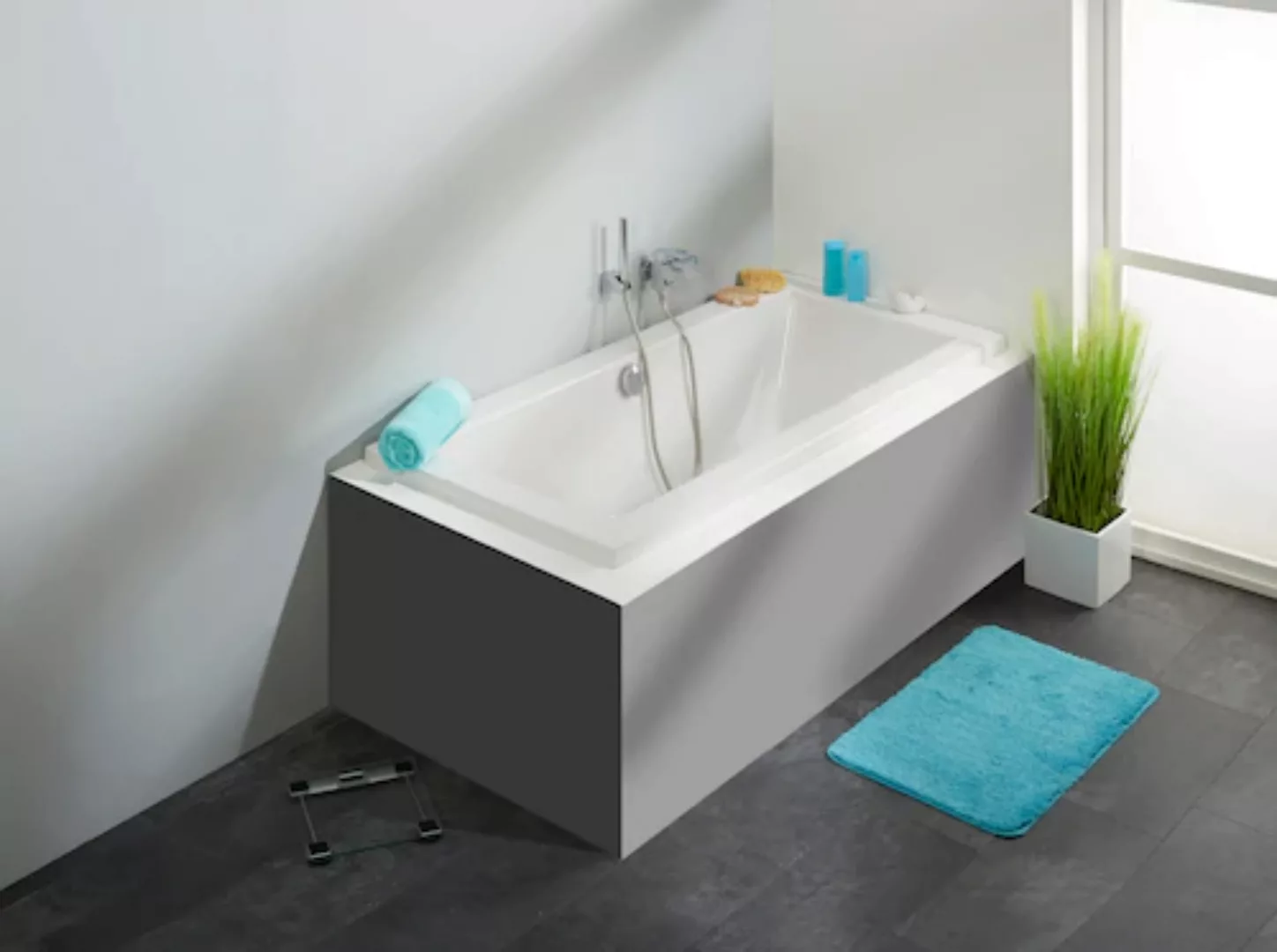 OTTOFOND Badewanne »Cubic«, (Komplett-Set, 4 tlg.), mit Wannenträger und Ab günstig online kaufen